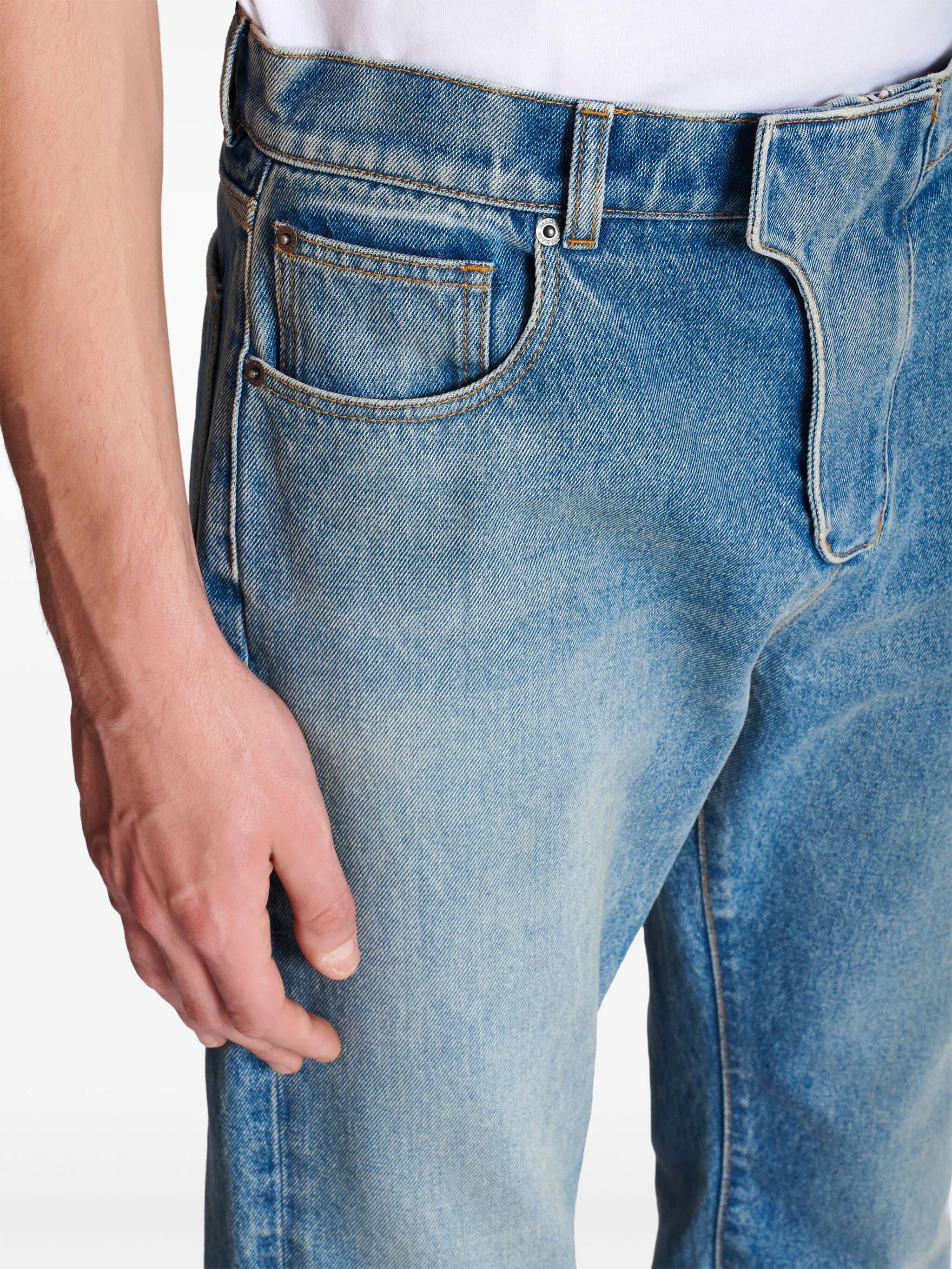 straight-leg jeans