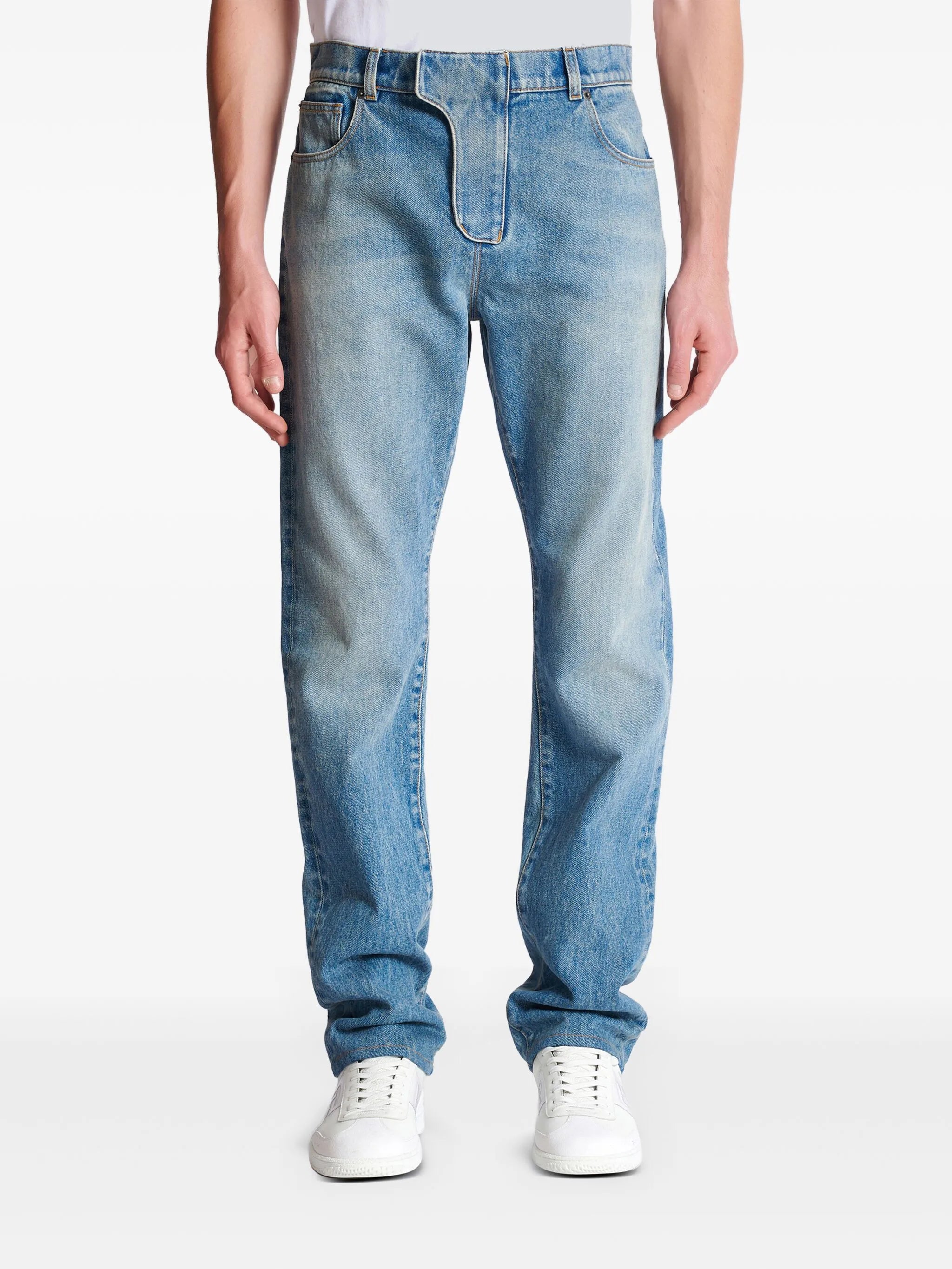 straight-leg jeans