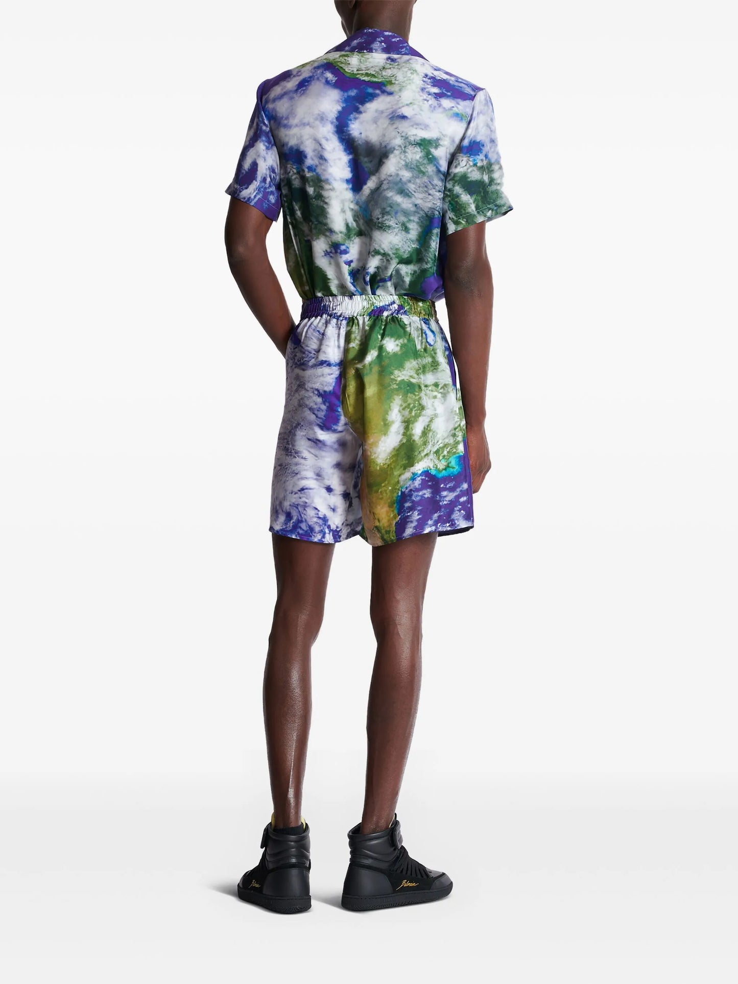 Earth-print shorts