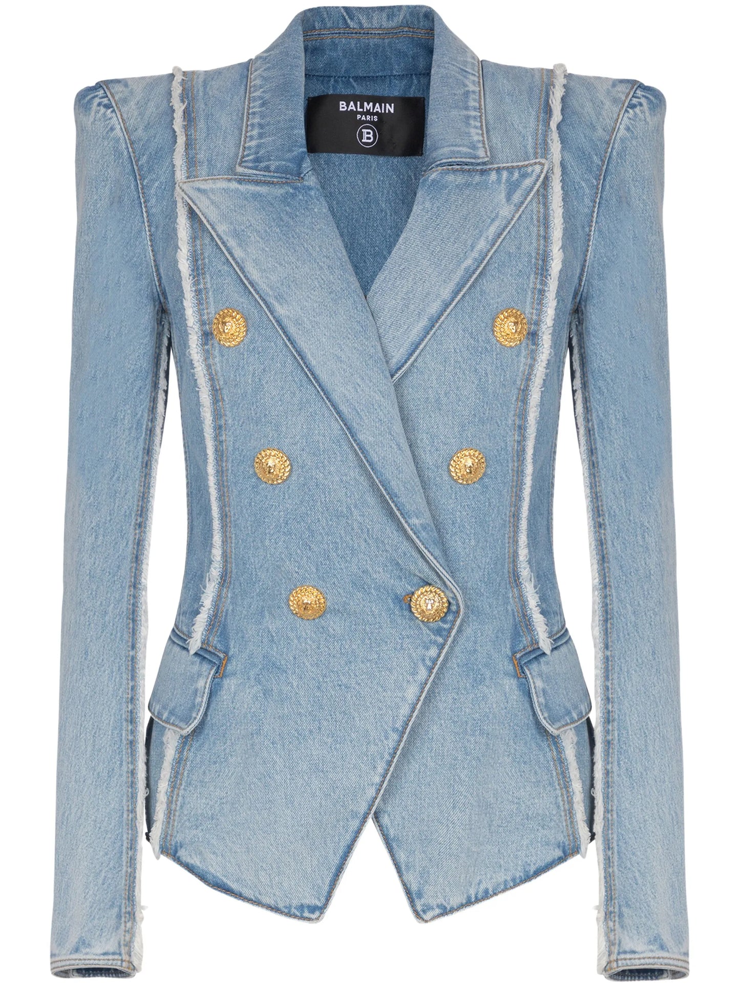 raw edge denim jacket