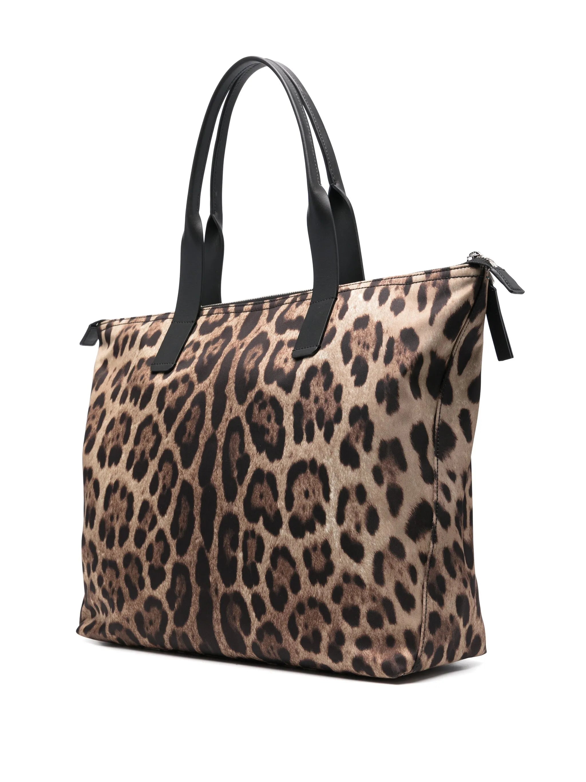 leopard-print tote bag