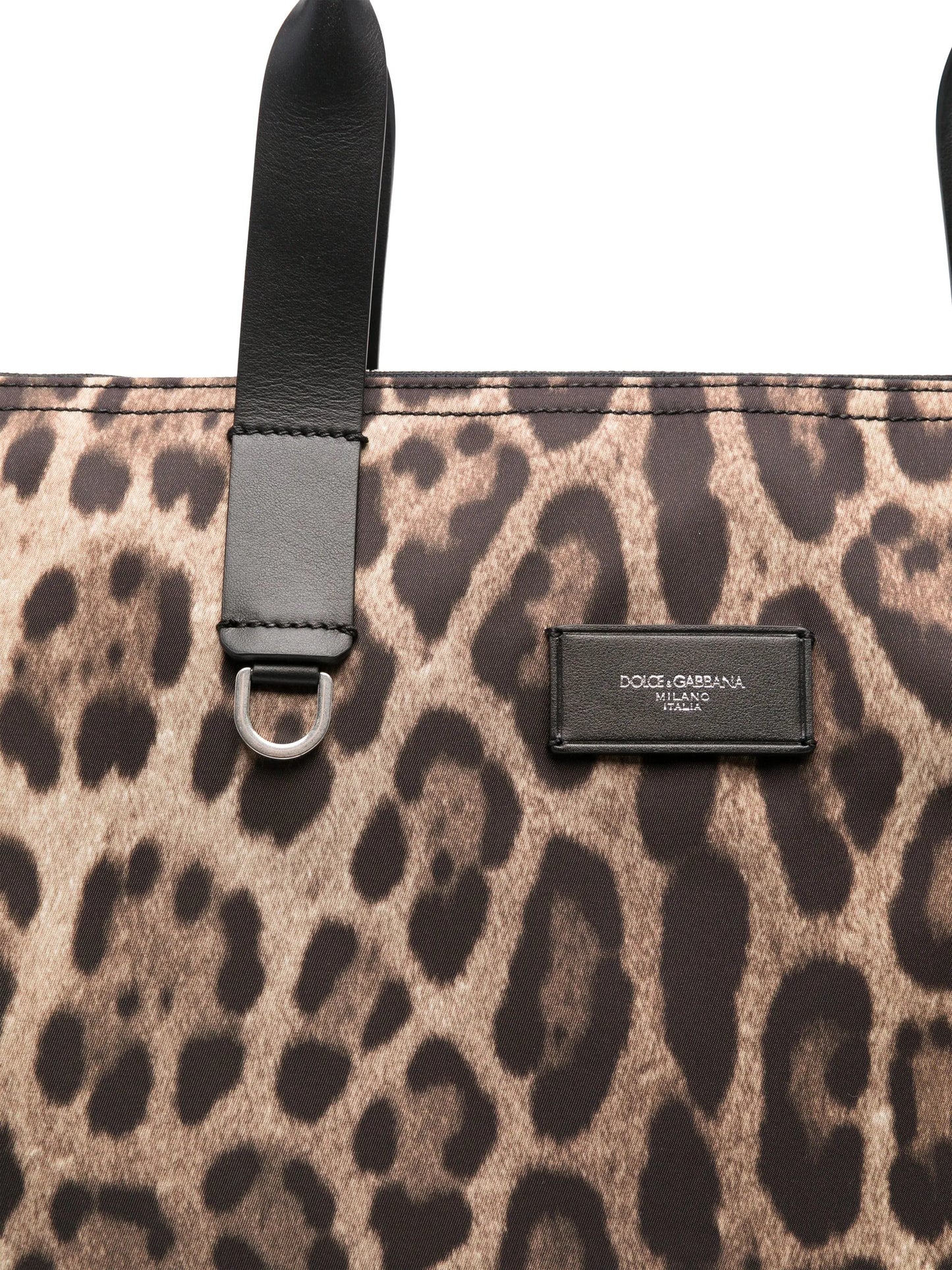 leopard-print tote bag