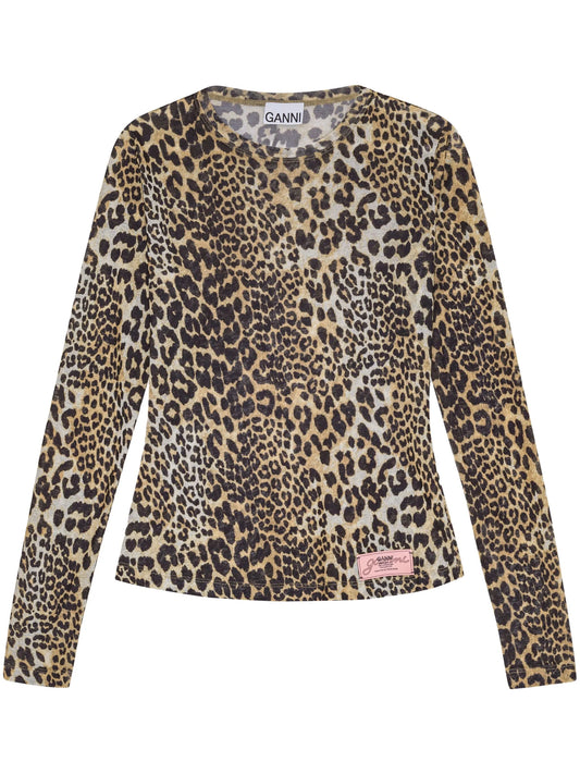 leopard-print top
