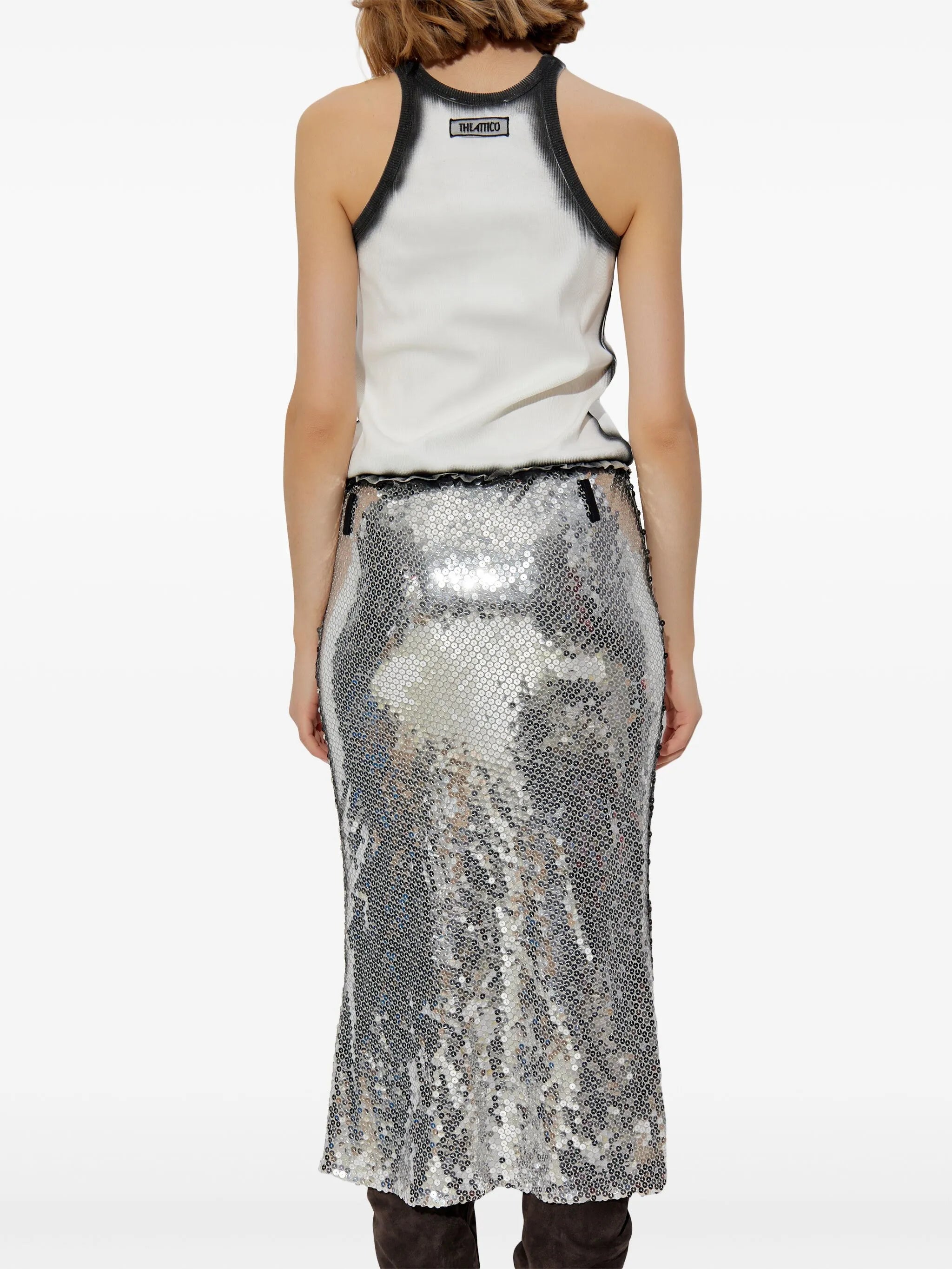 panelled midi dress