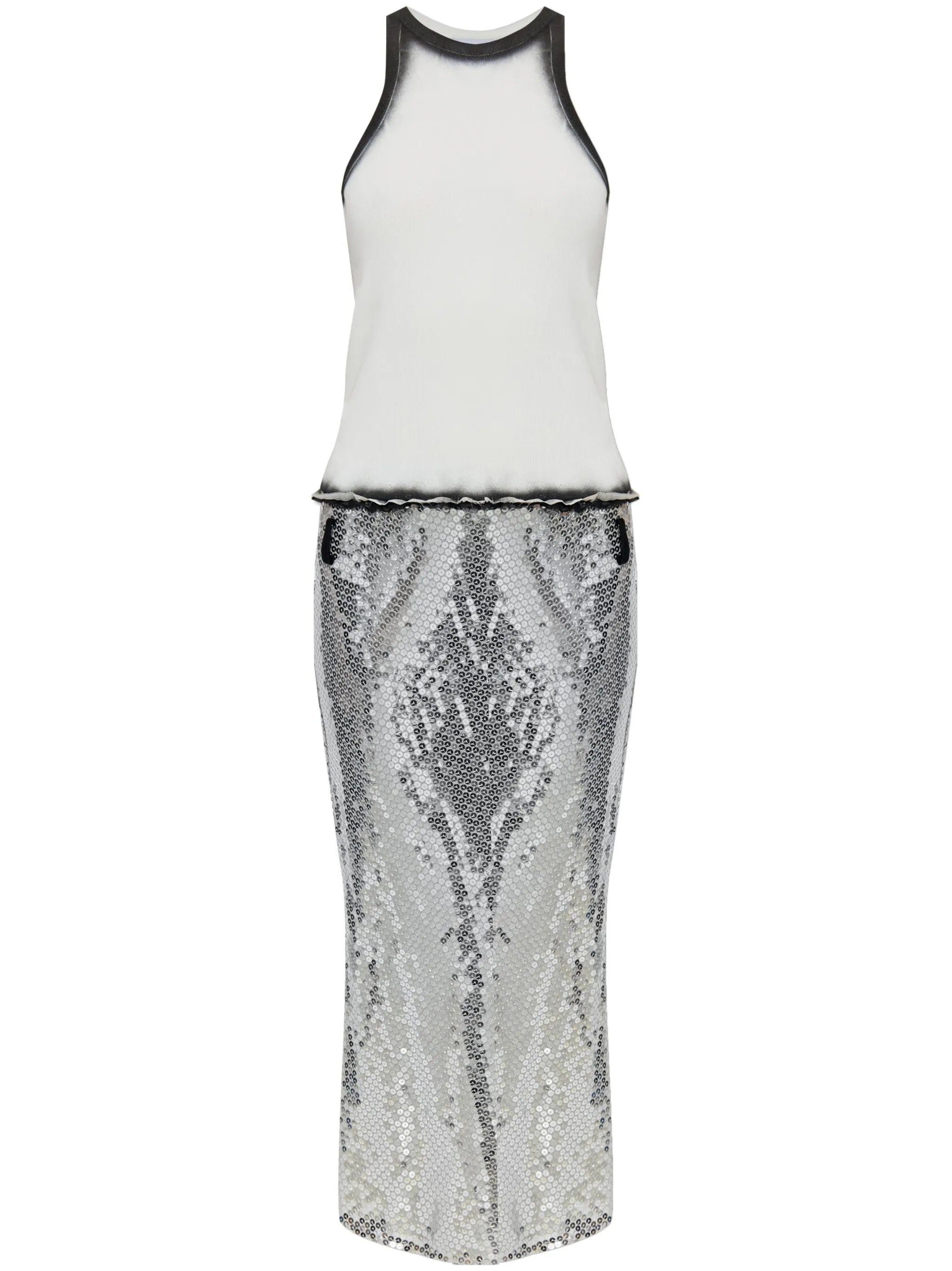 panelled midi dress