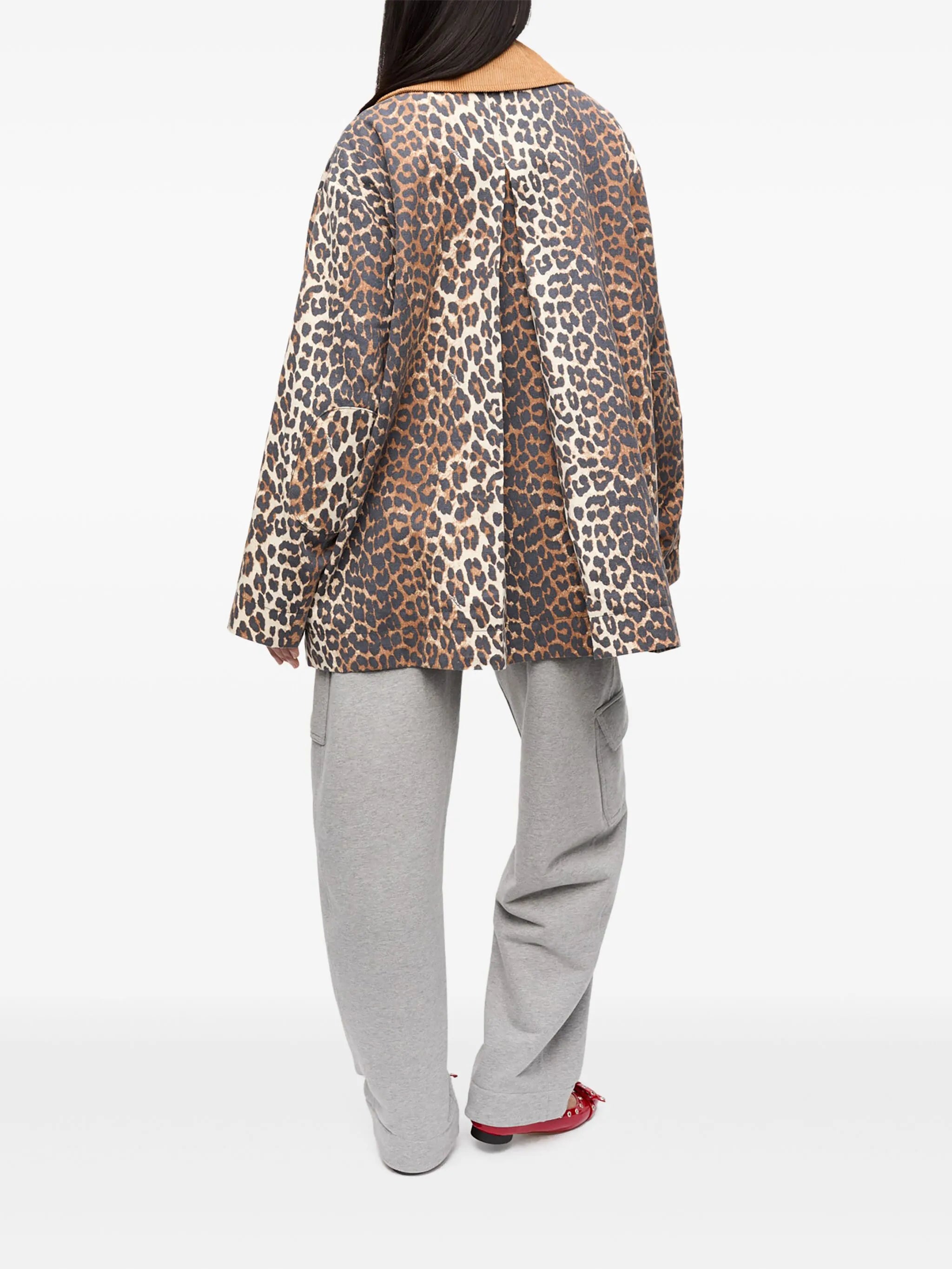 leopard-print bomber jacket