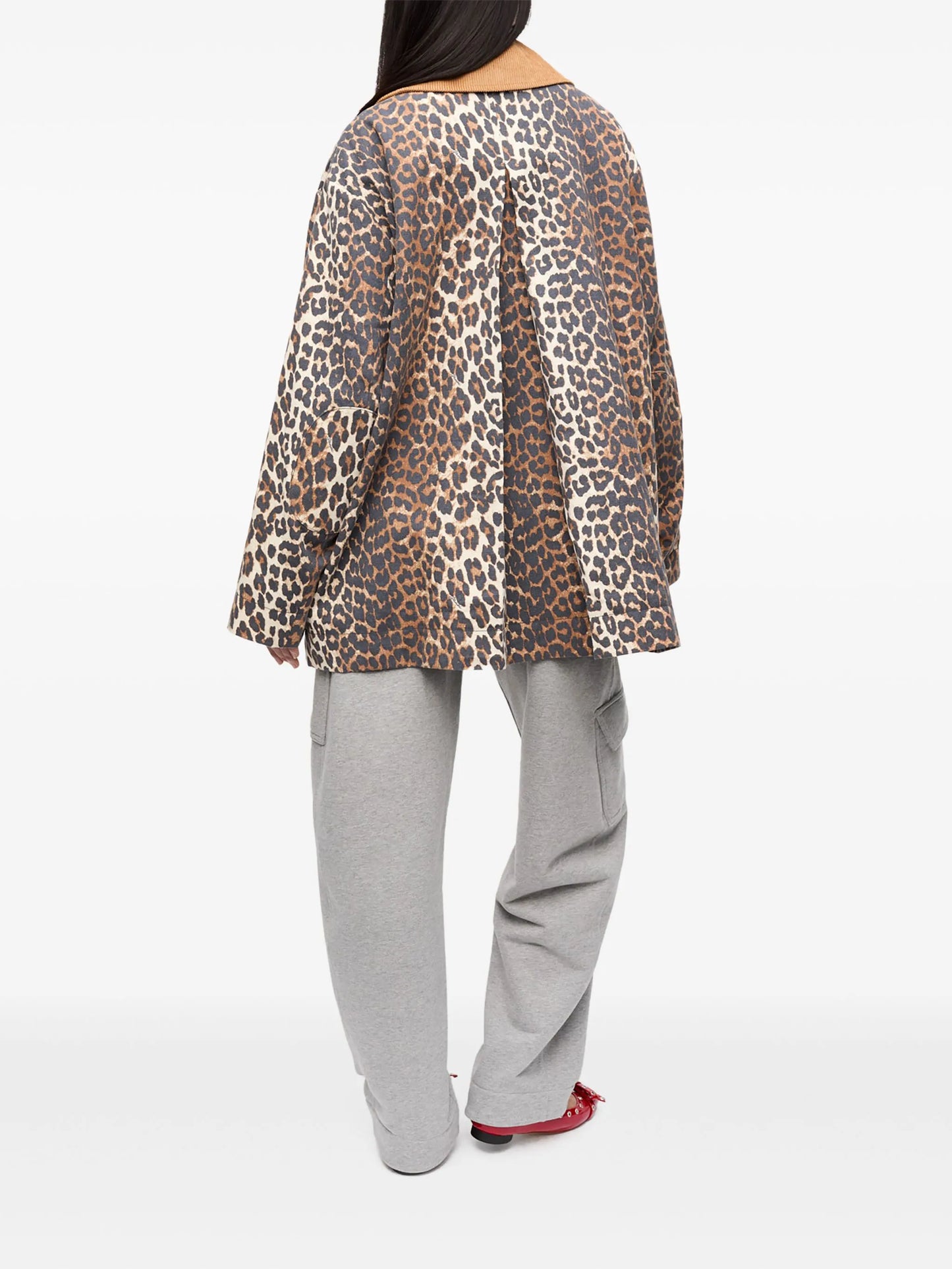 leopard-print bomber jacket