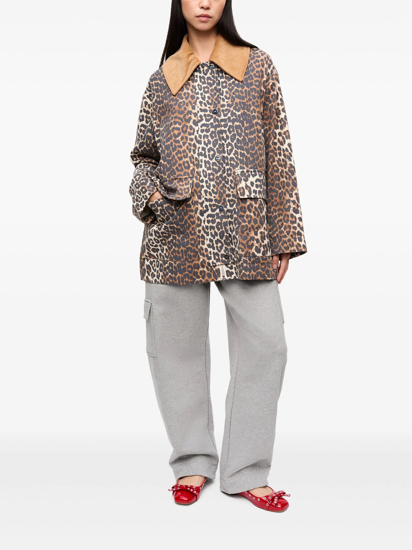 leopard-print bomber jacket
