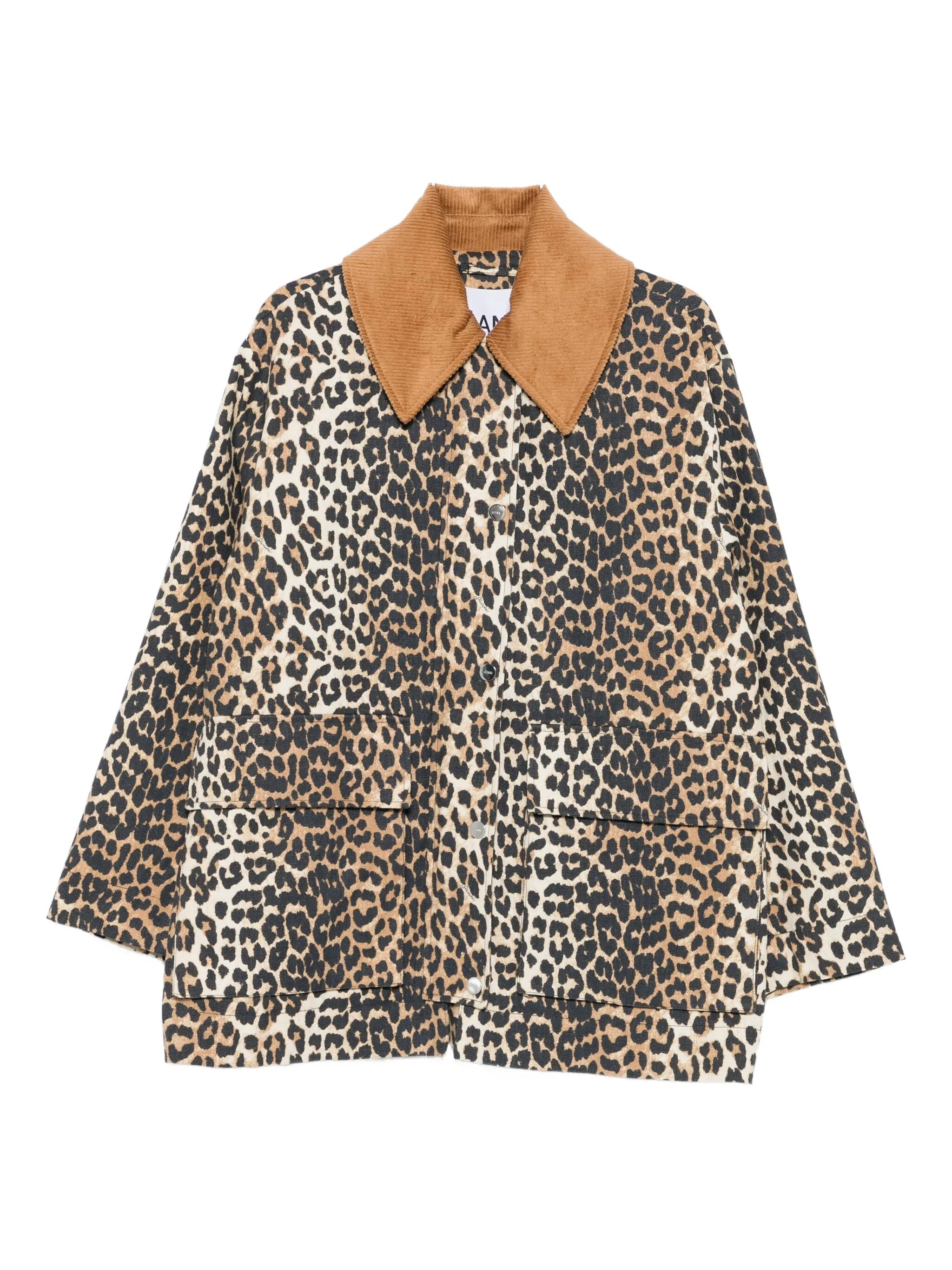 leopard-print bomber jacket