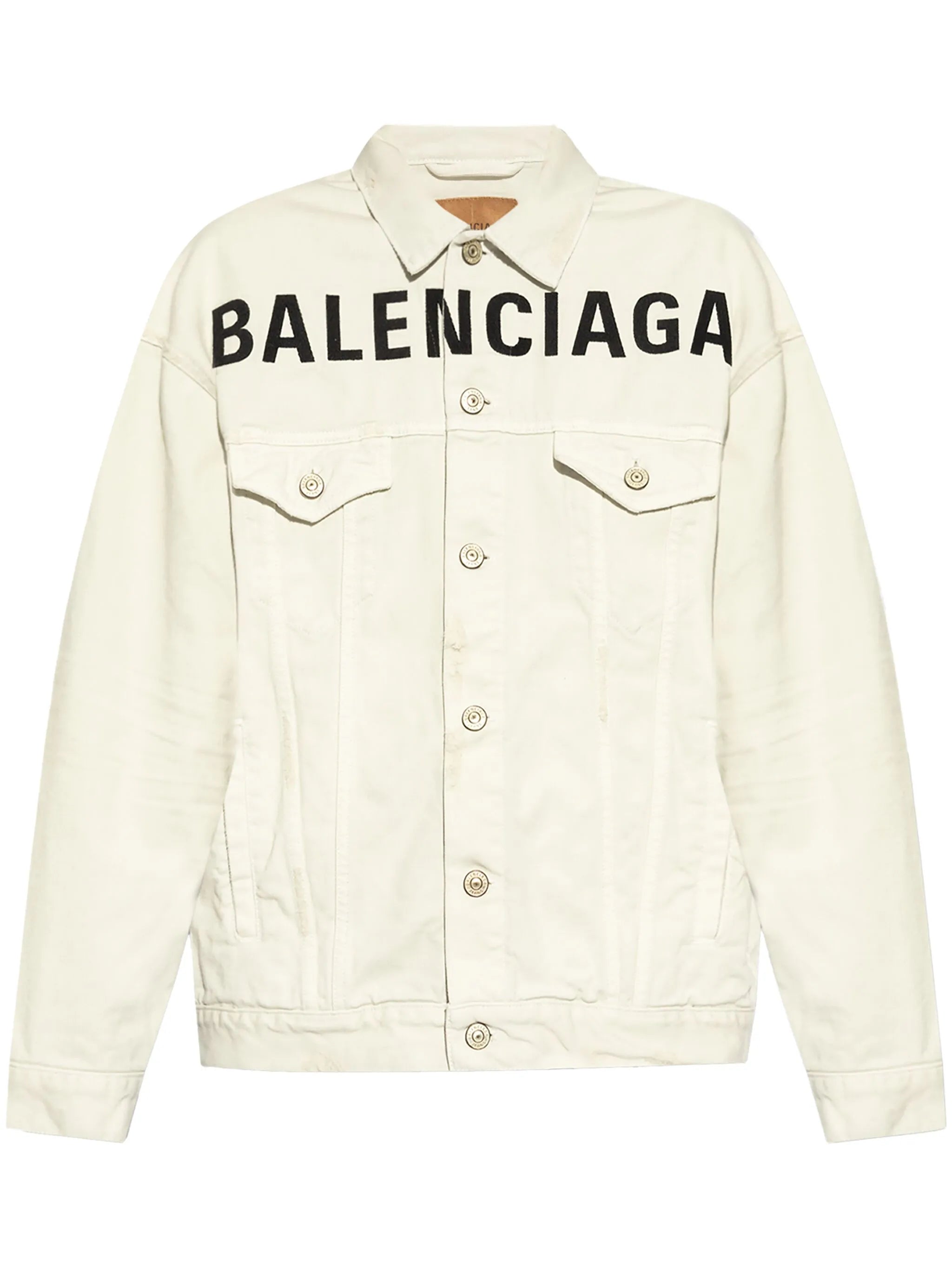 logo-print denim jacket