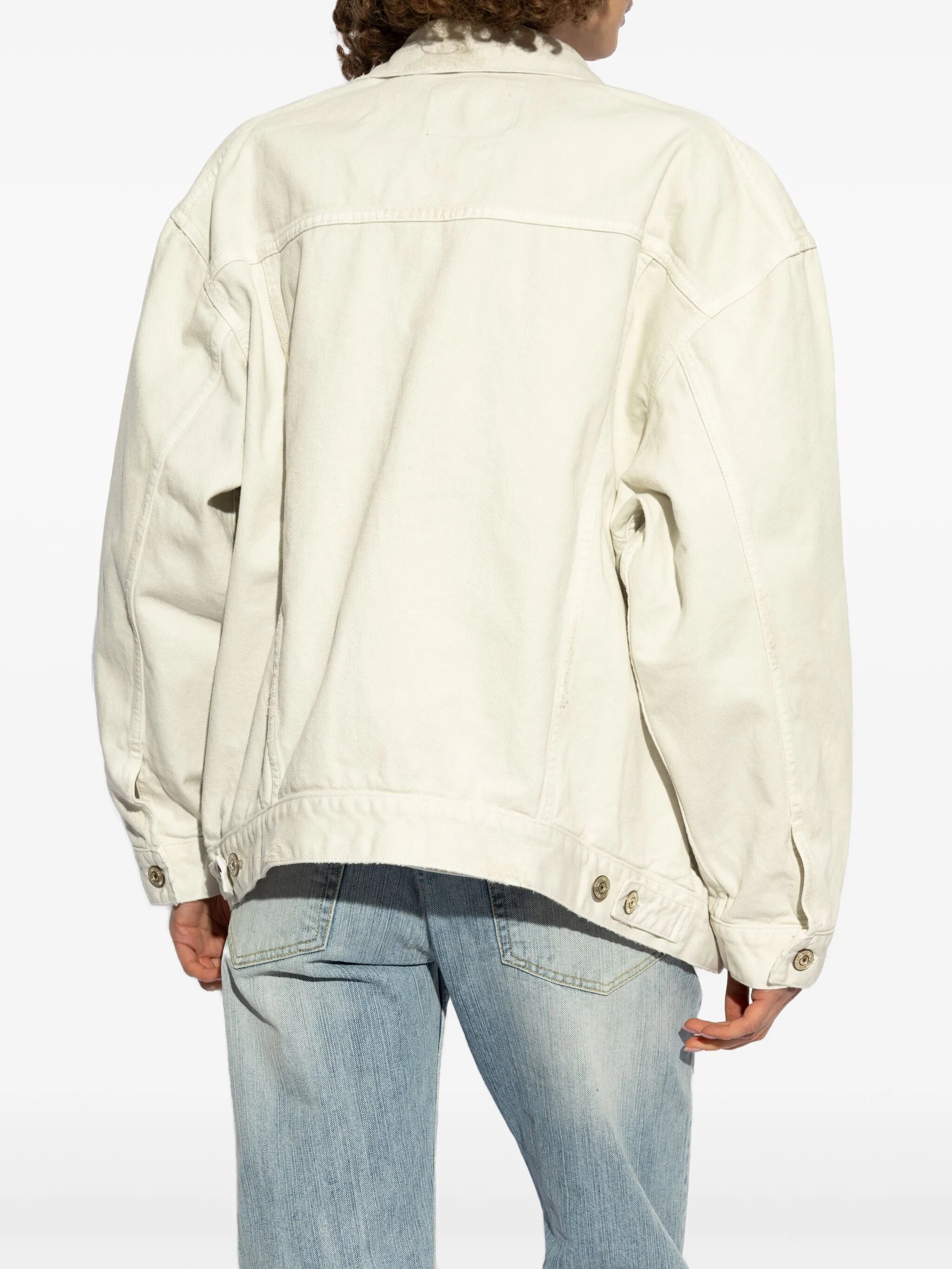 logo-print denim jacket