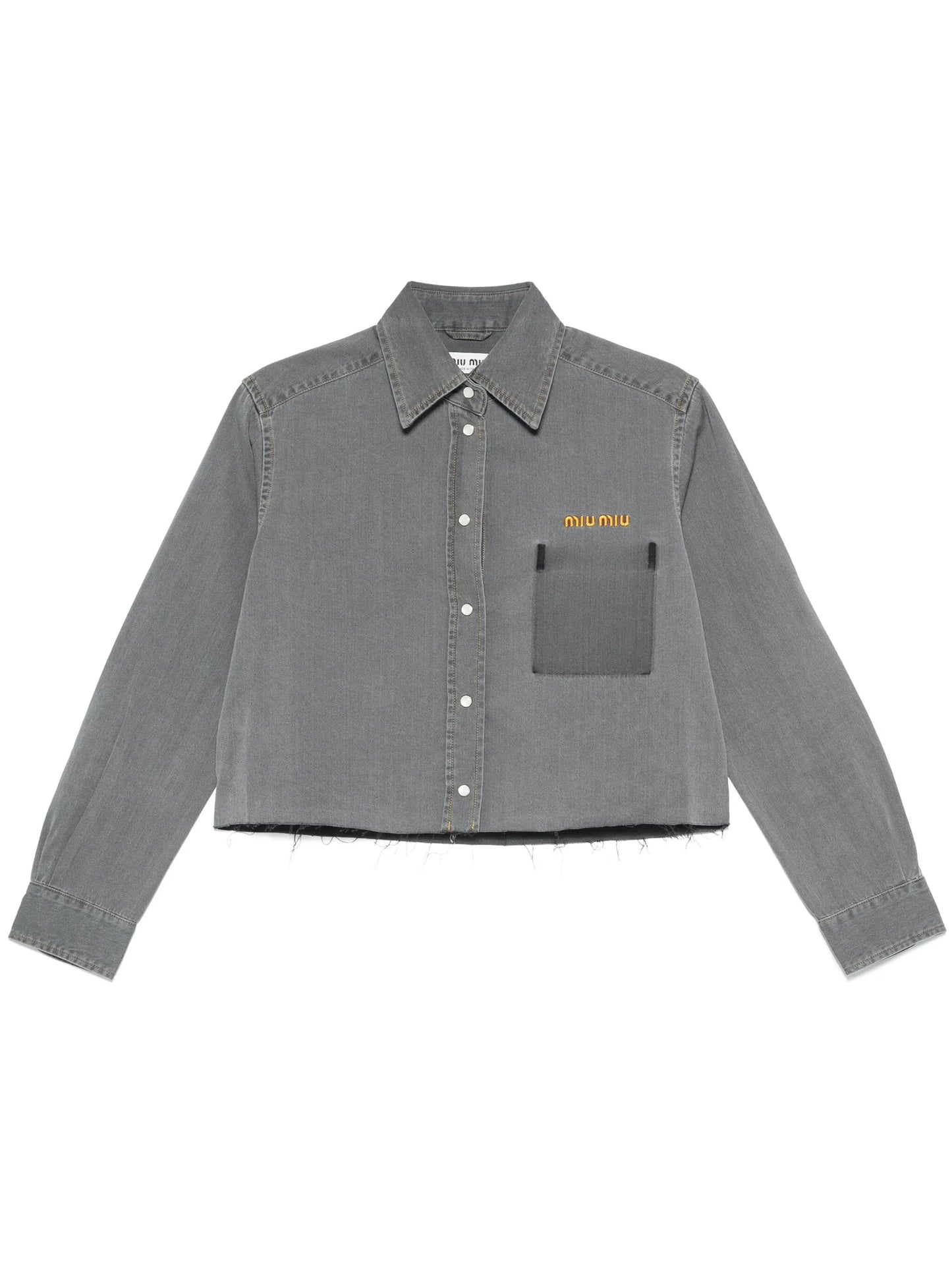 cropped chambray shirt