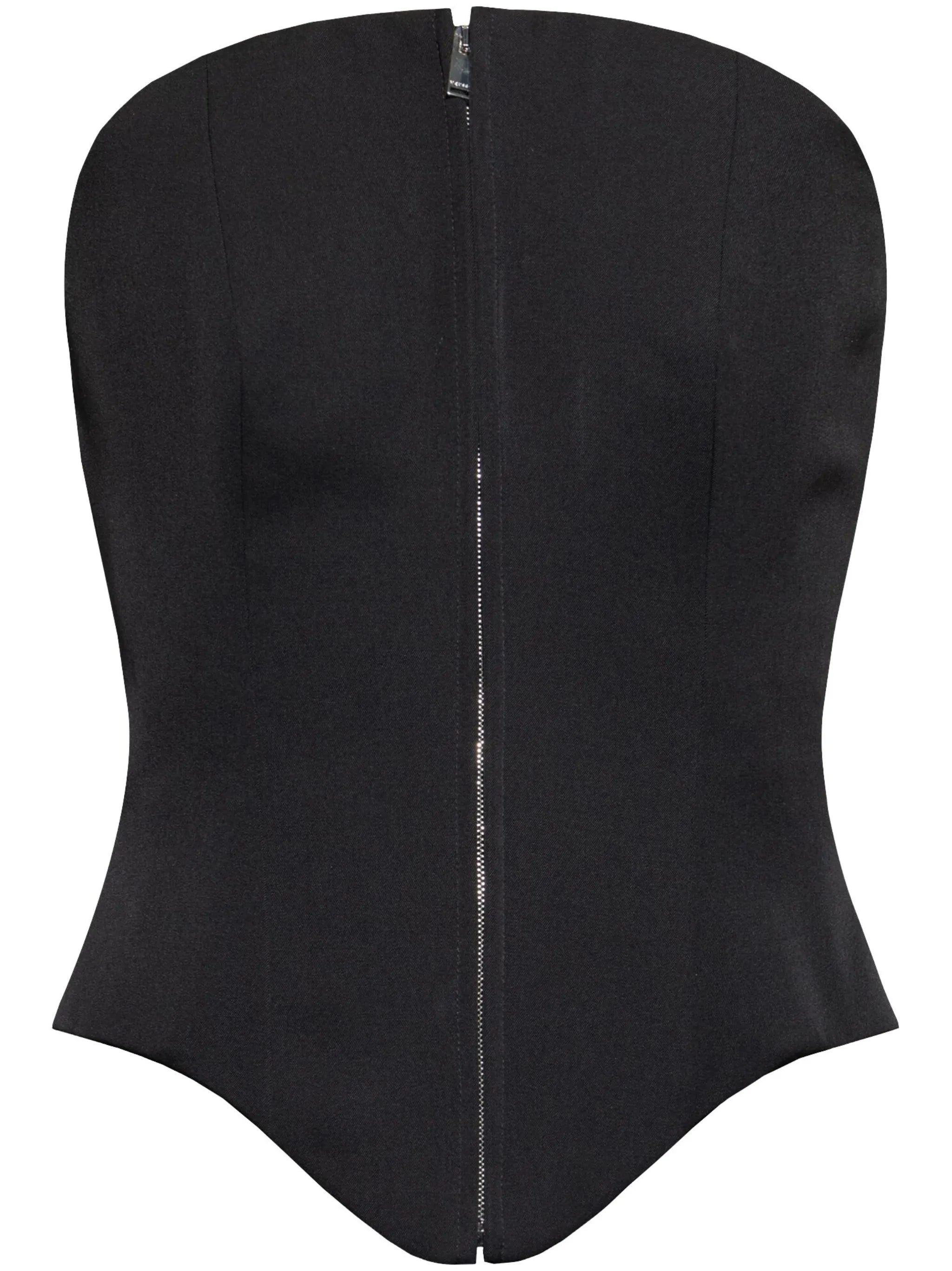 zip-up corset top