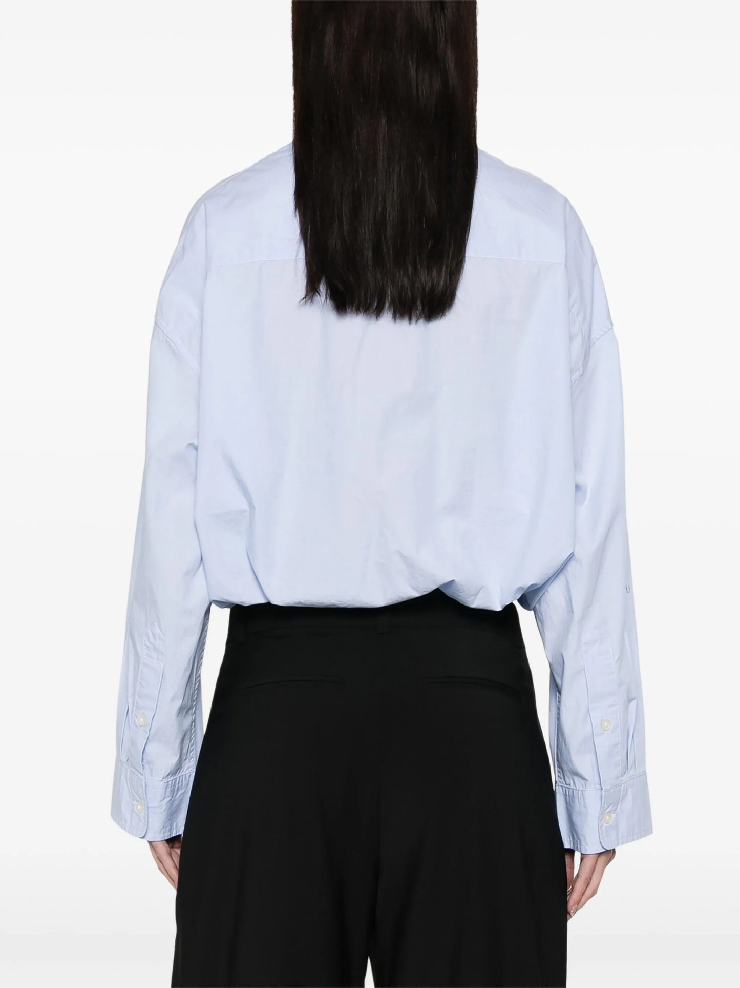 elasticated-hem blouse