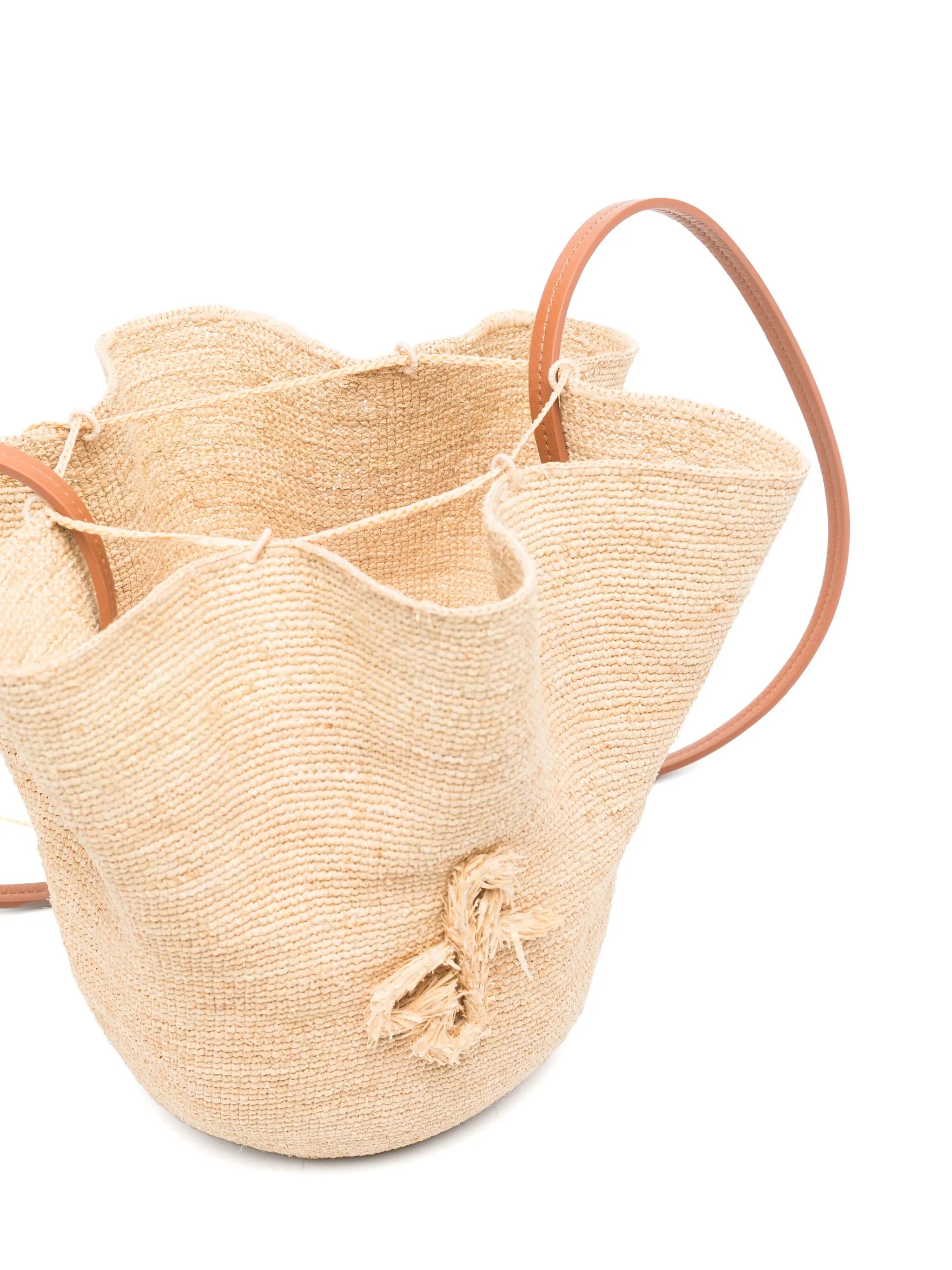 woven monogram shoulder bag