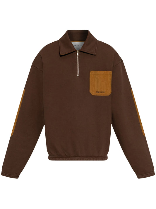 contrast-pocket sweatshirt