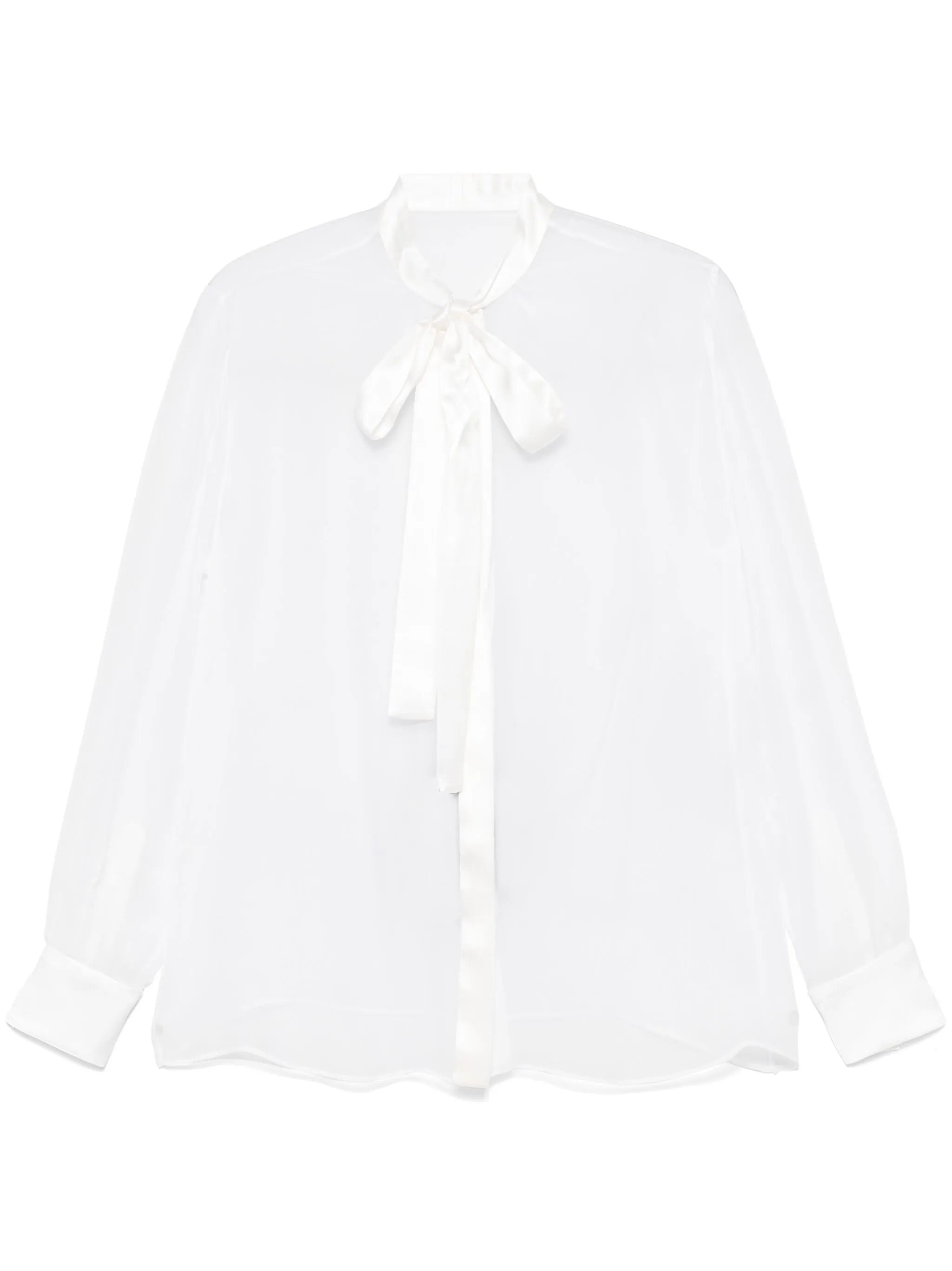 chiffon pussy-bow shirt