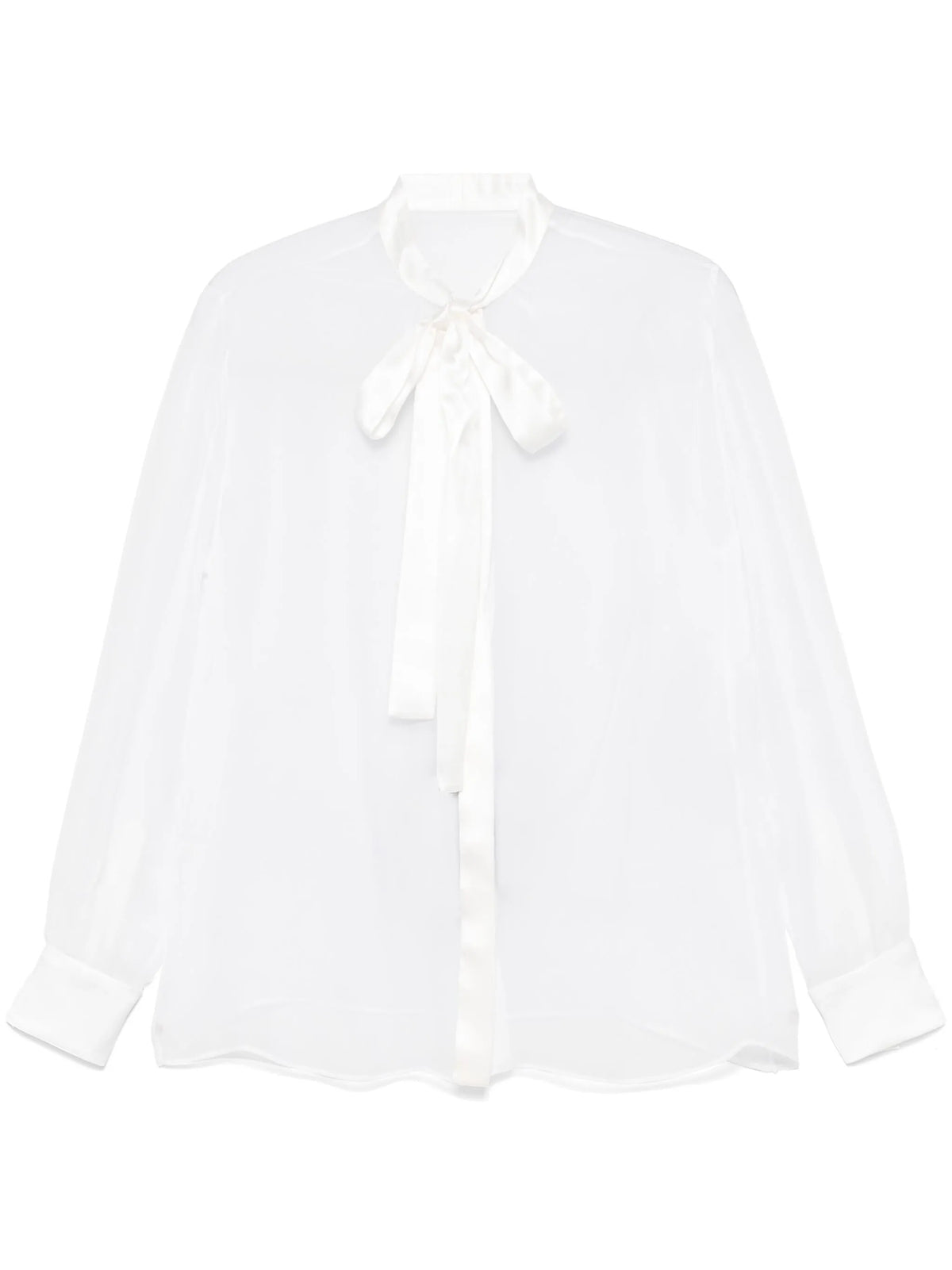 chiffon pussy-bow shirt