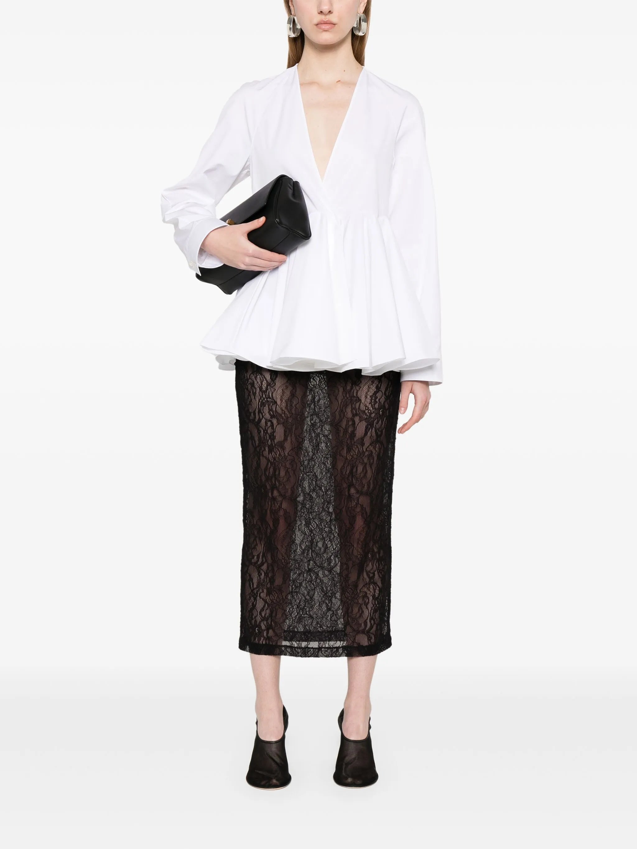 lace midi skirt