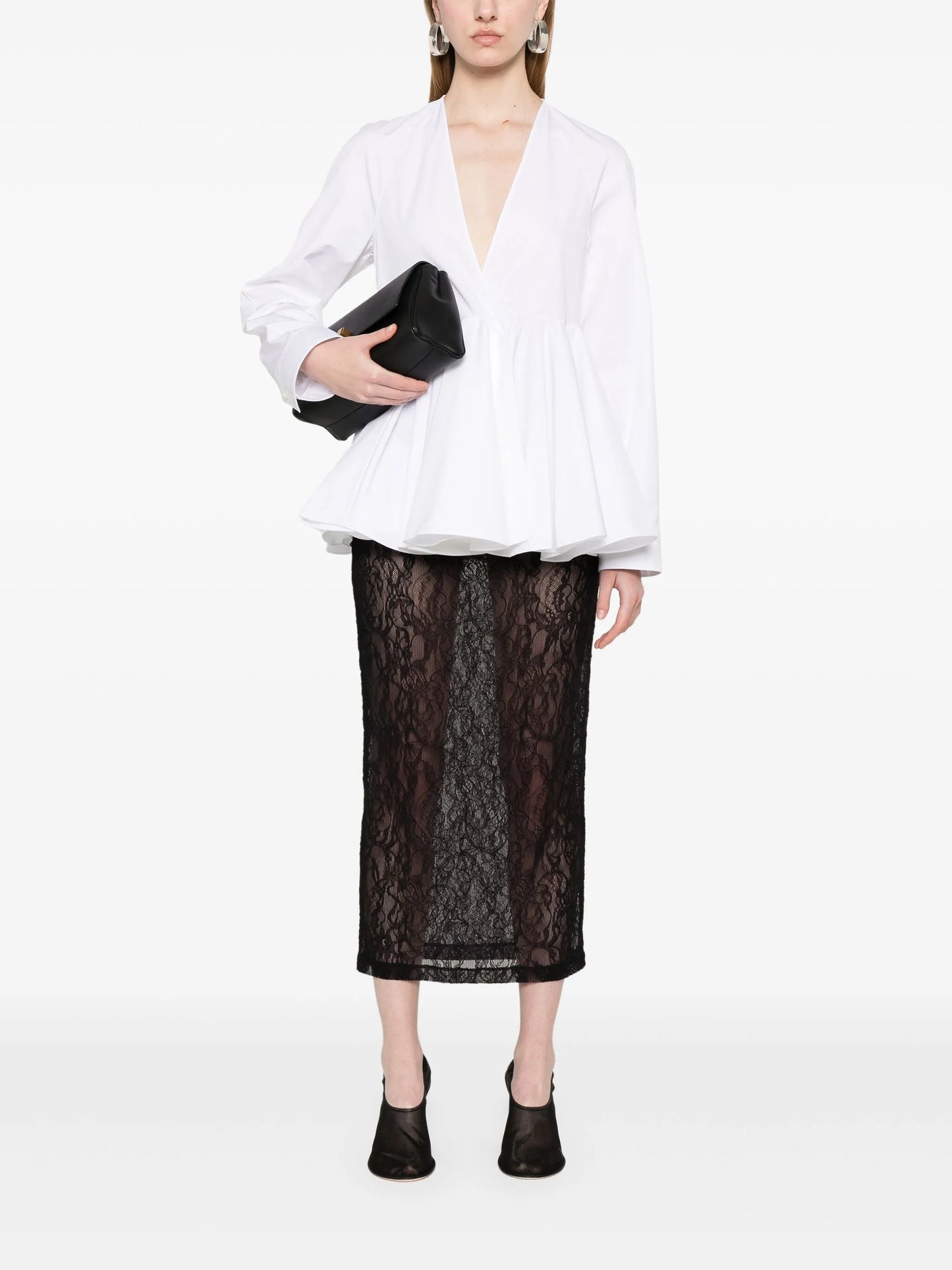 lace midi skirt