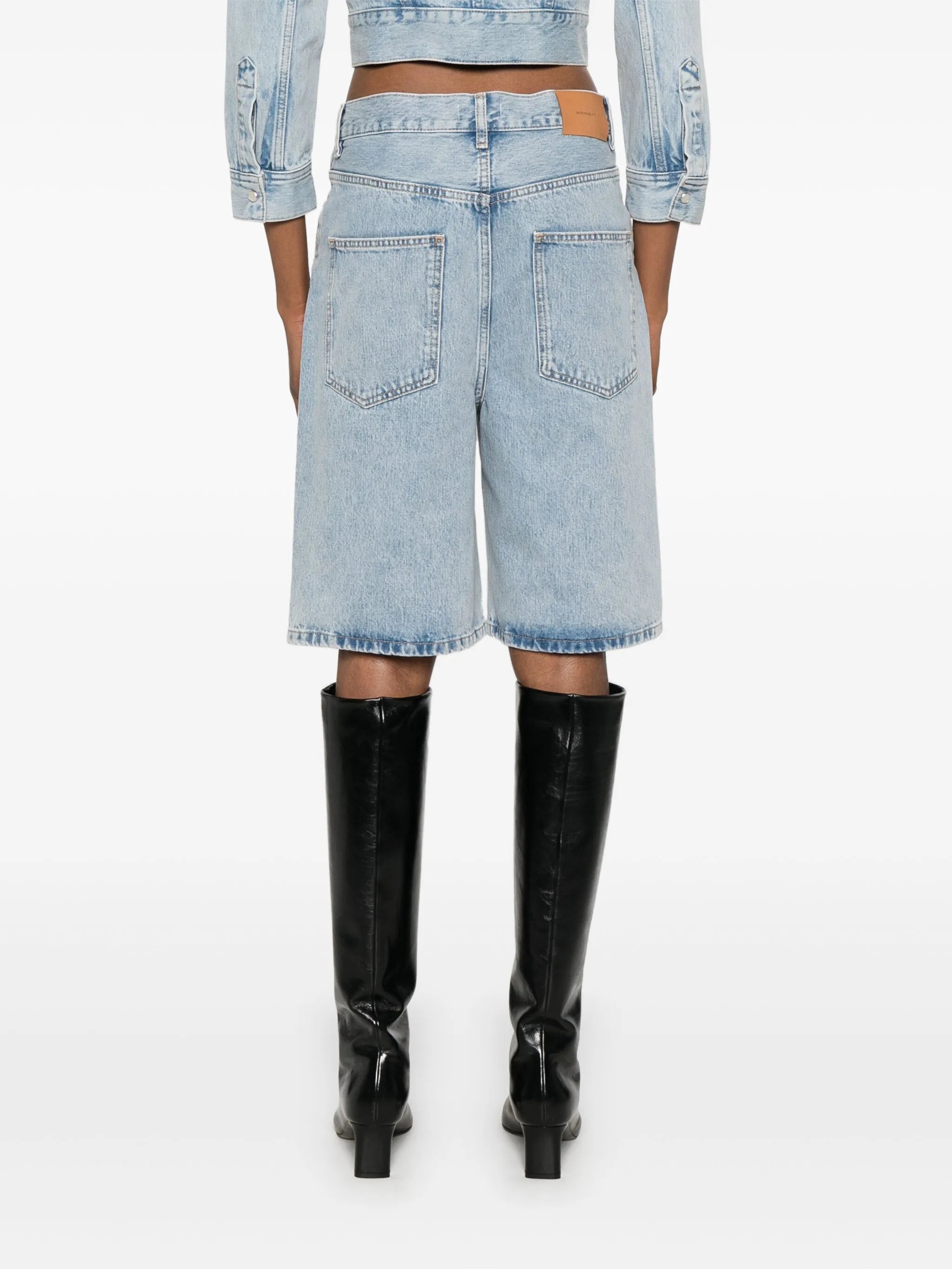 low-rise denim shorts