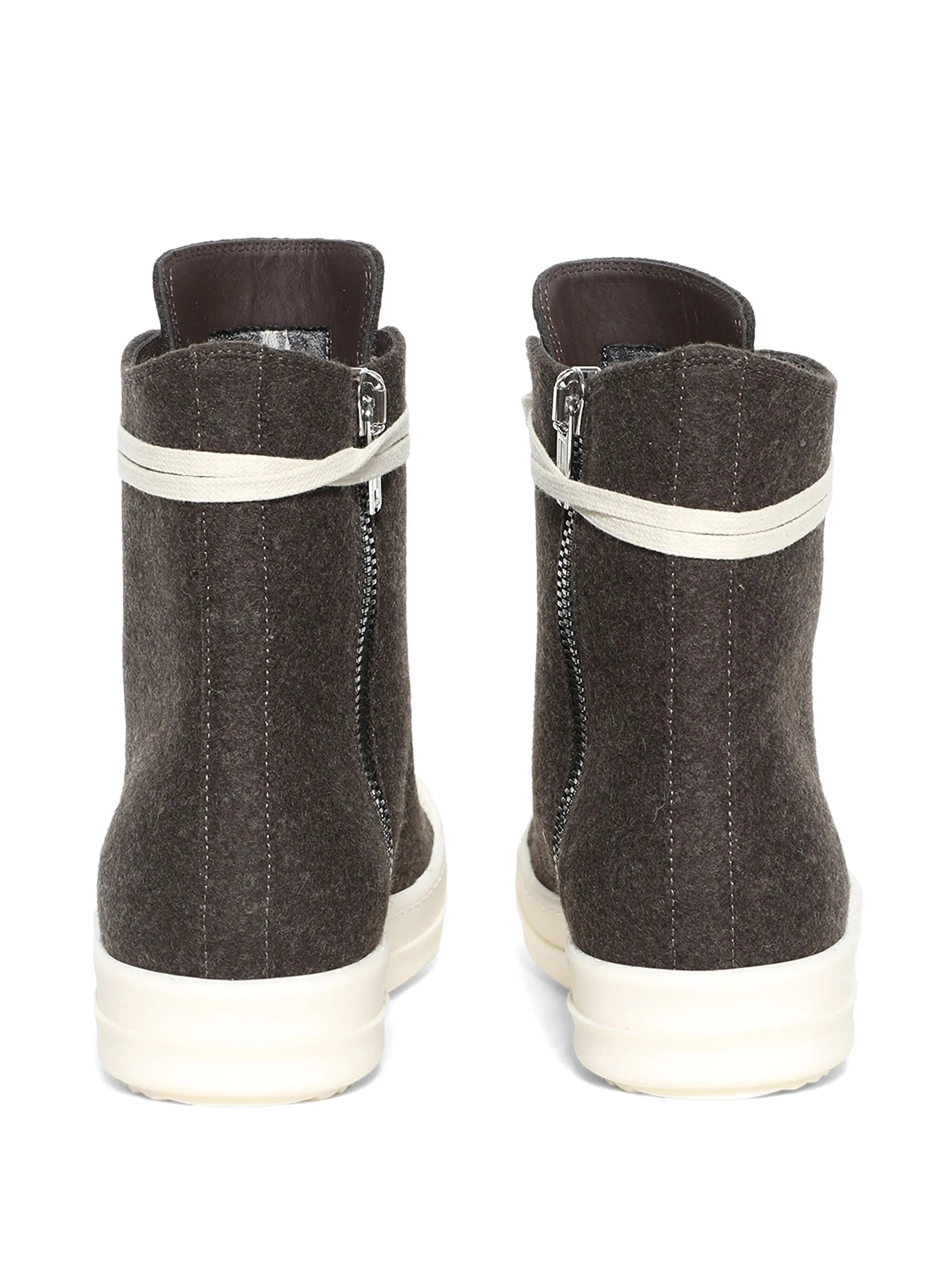 felt high-top sneakers