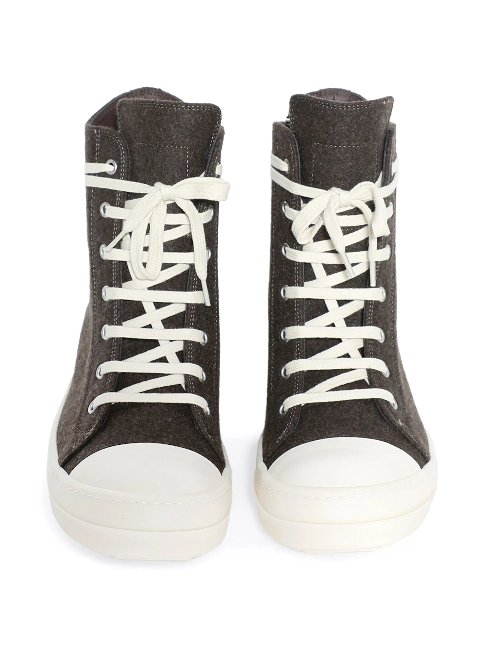 felt high-top sneakers