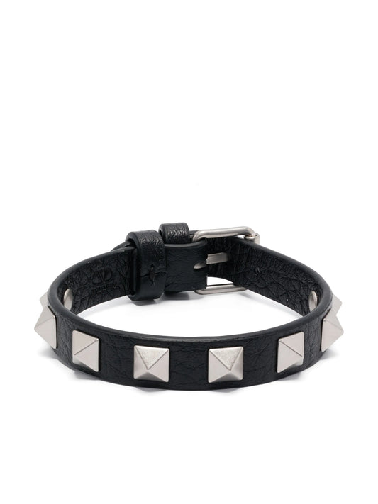 Rockstud leather bracelet