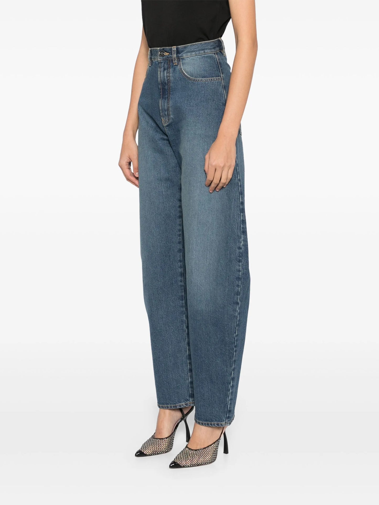 barrel-leg jeans
