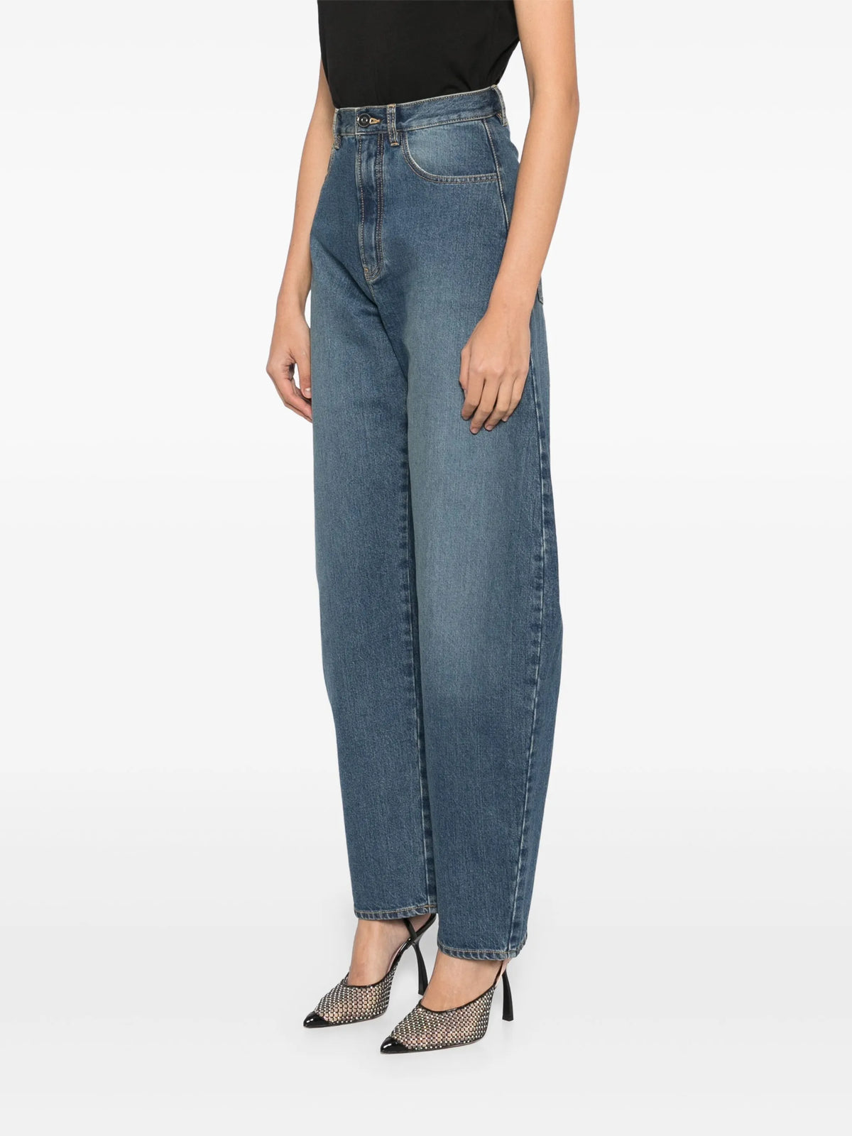 barrel-leg jeans