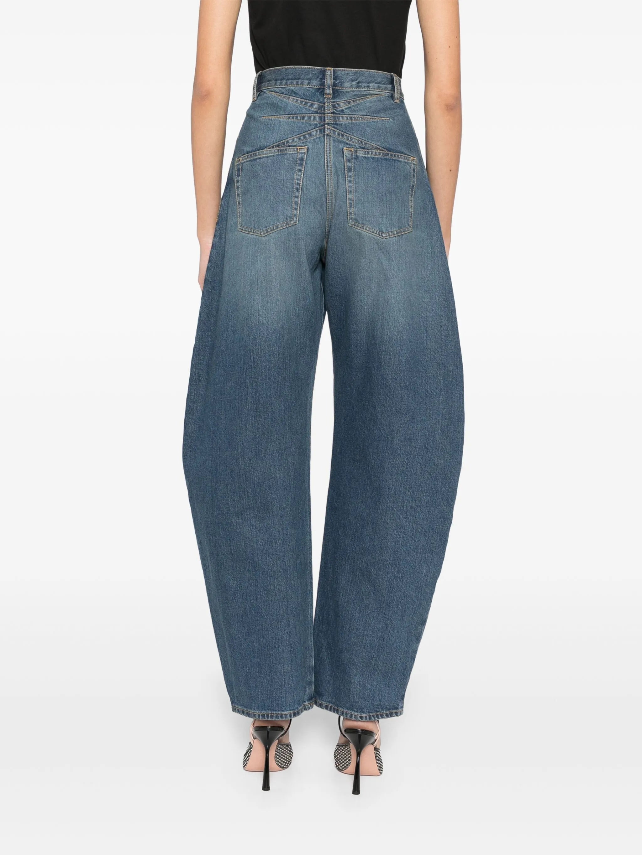 barrel-leg jeans