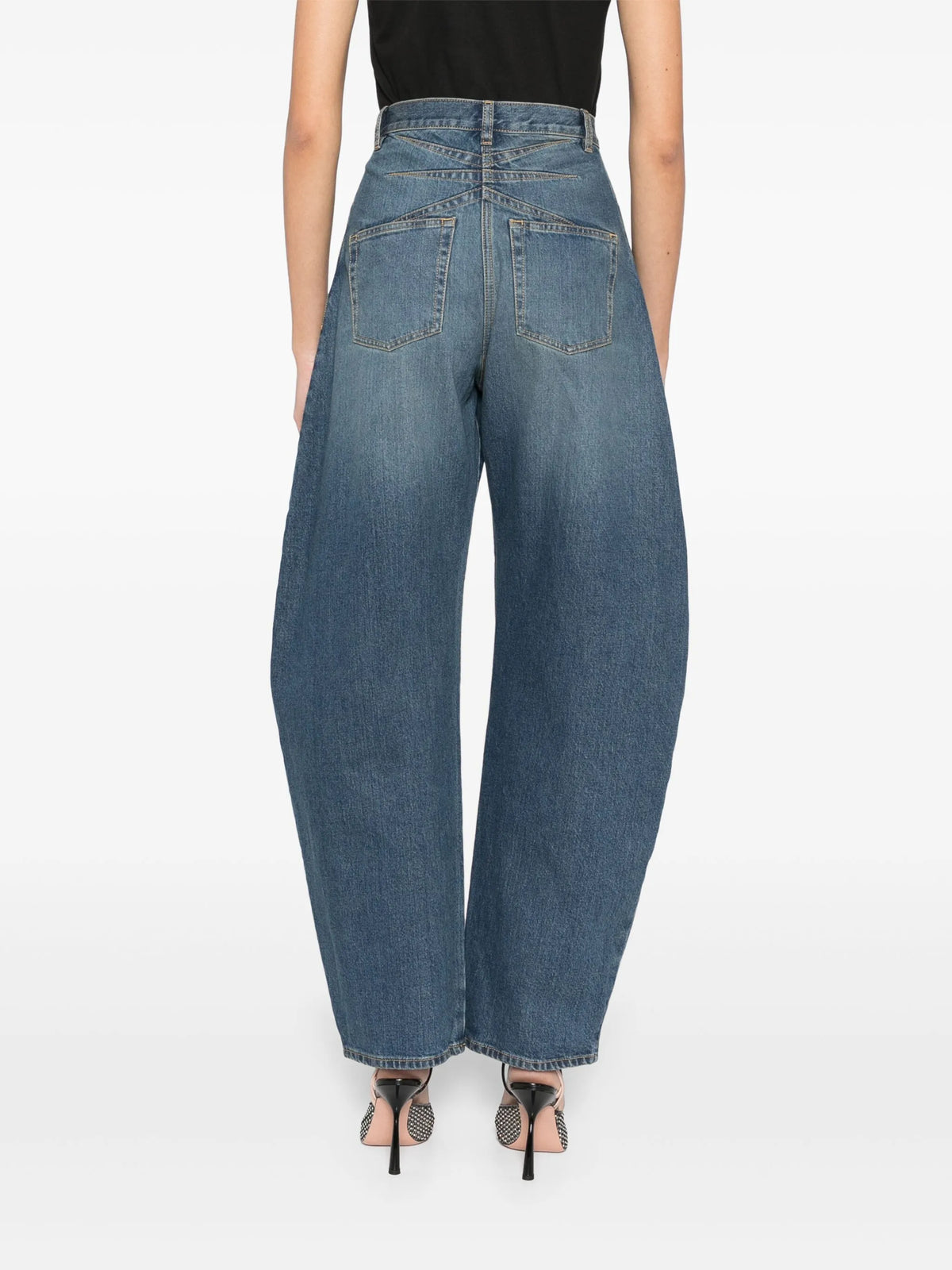 barrel-leg jeans