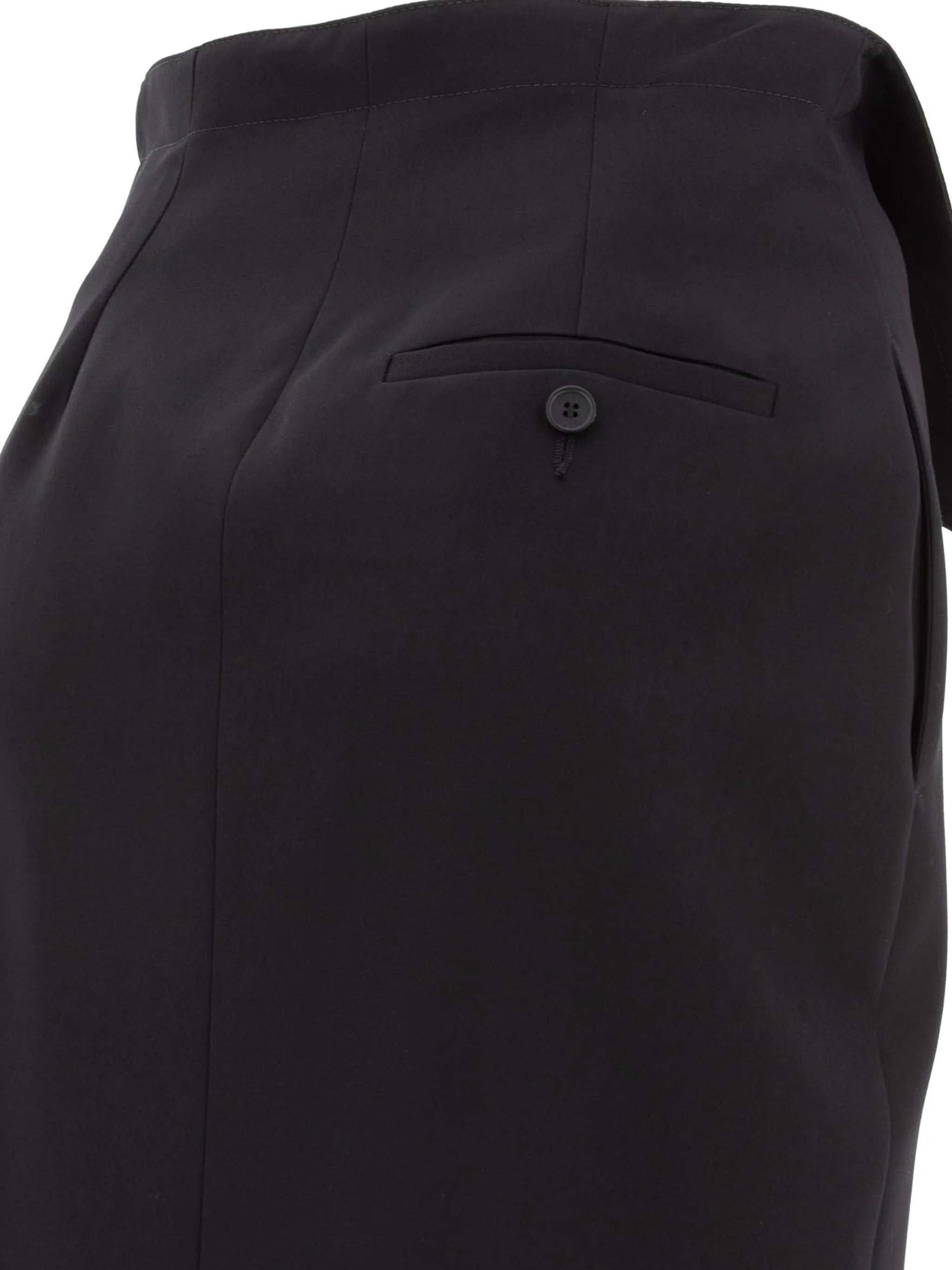 folded-edge midi skirt