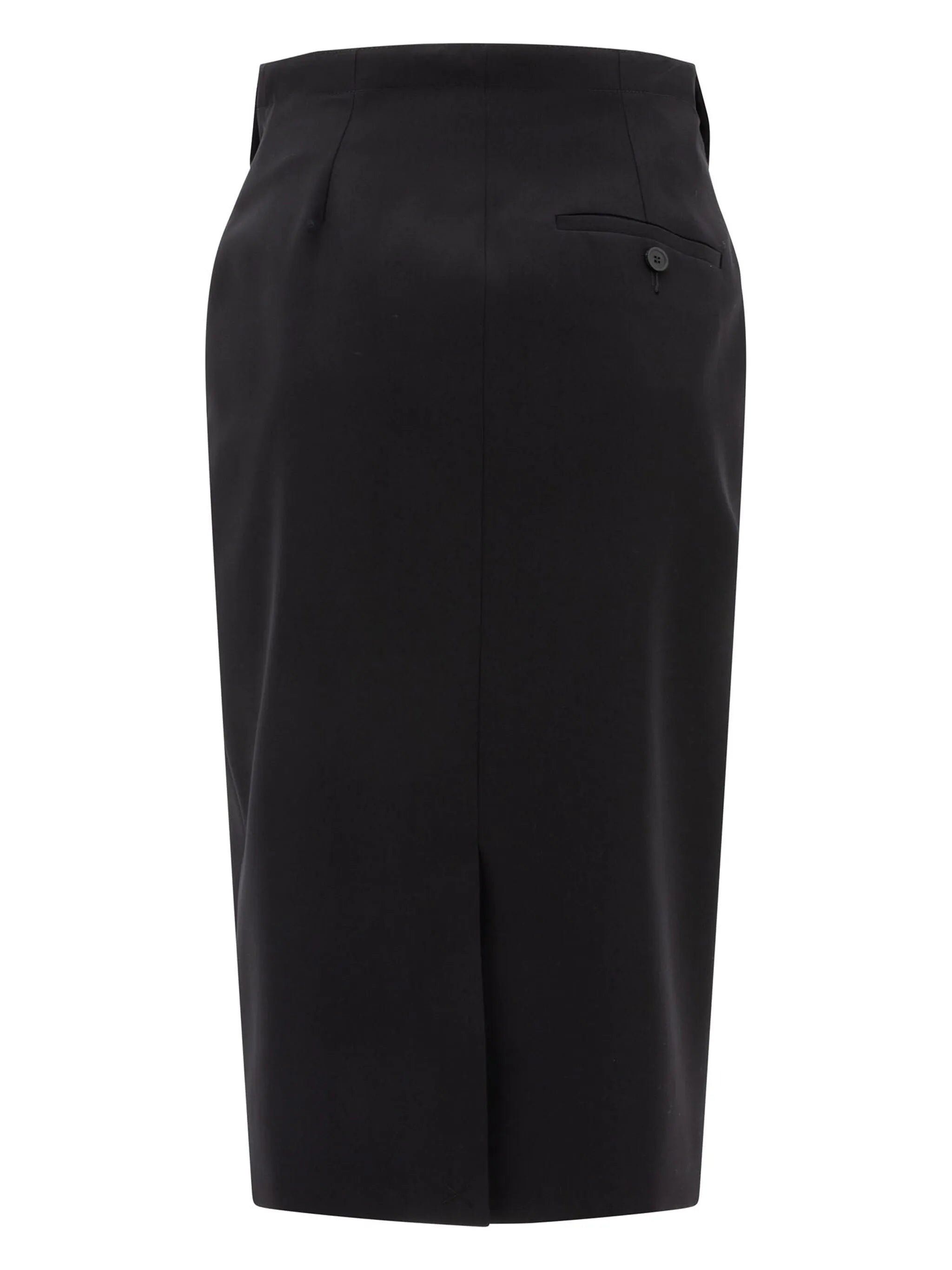 folded-edge midi skirt