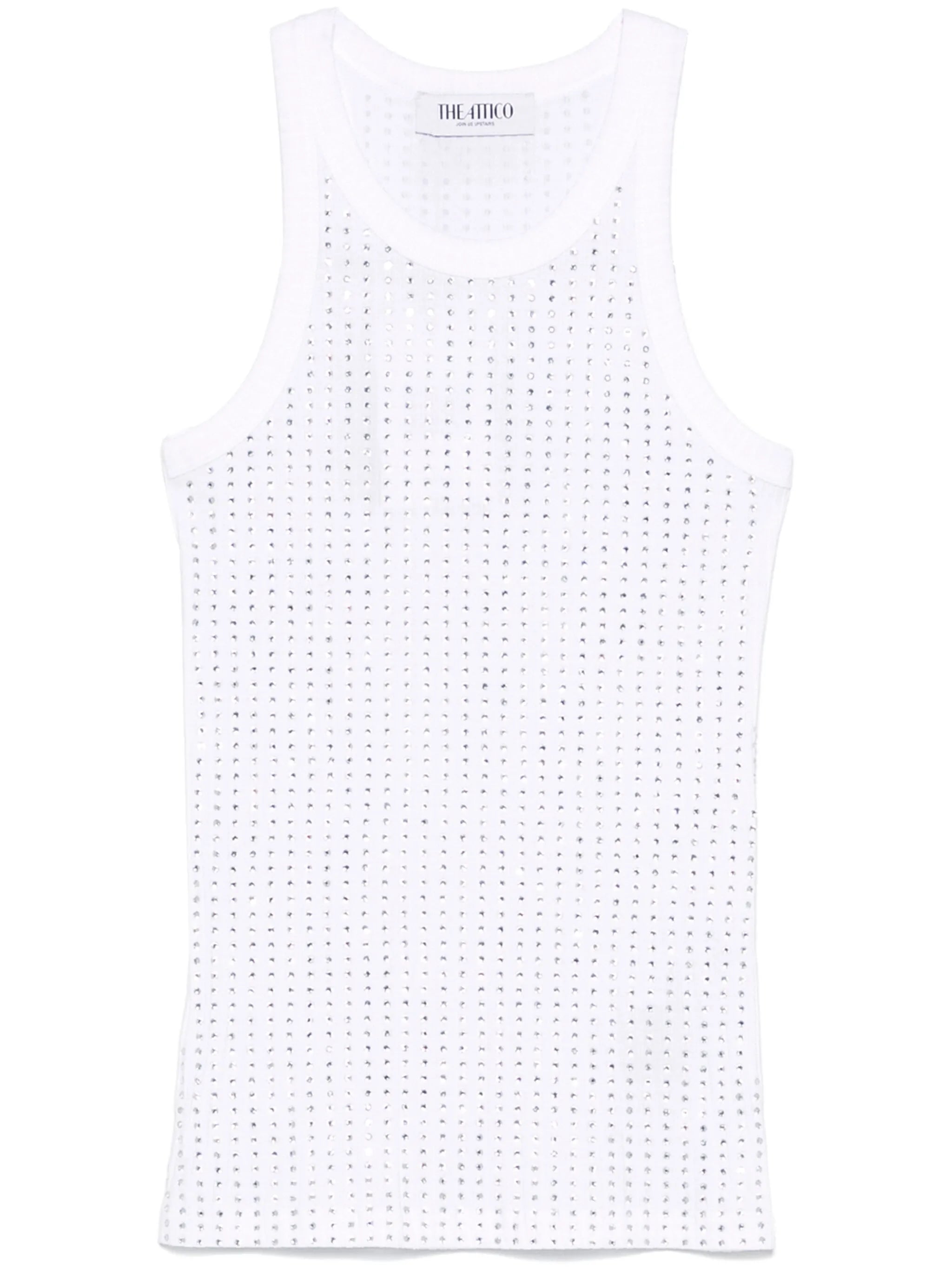 rhinestone-embellished tank top