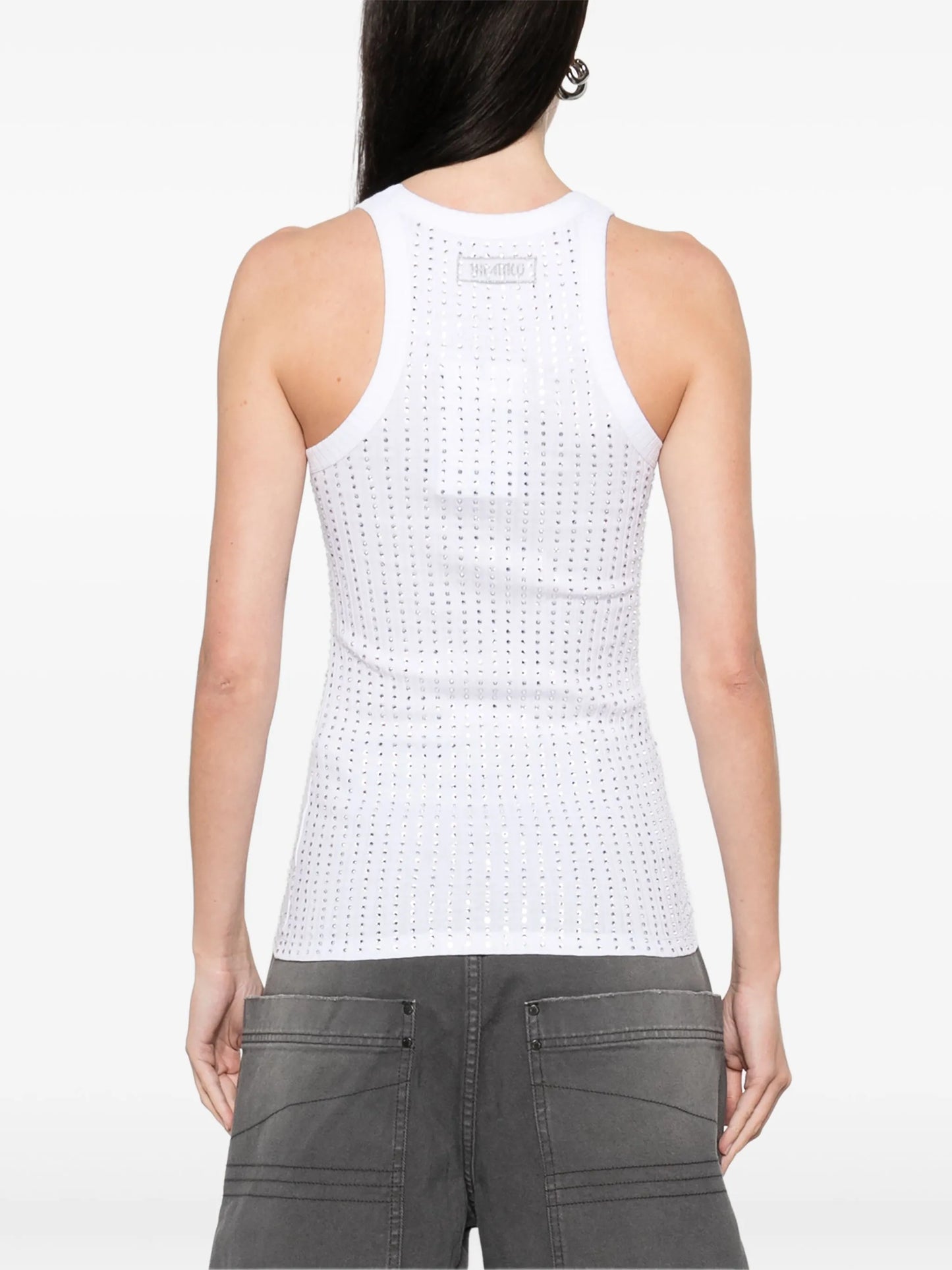 rhinestone-embellished tank top