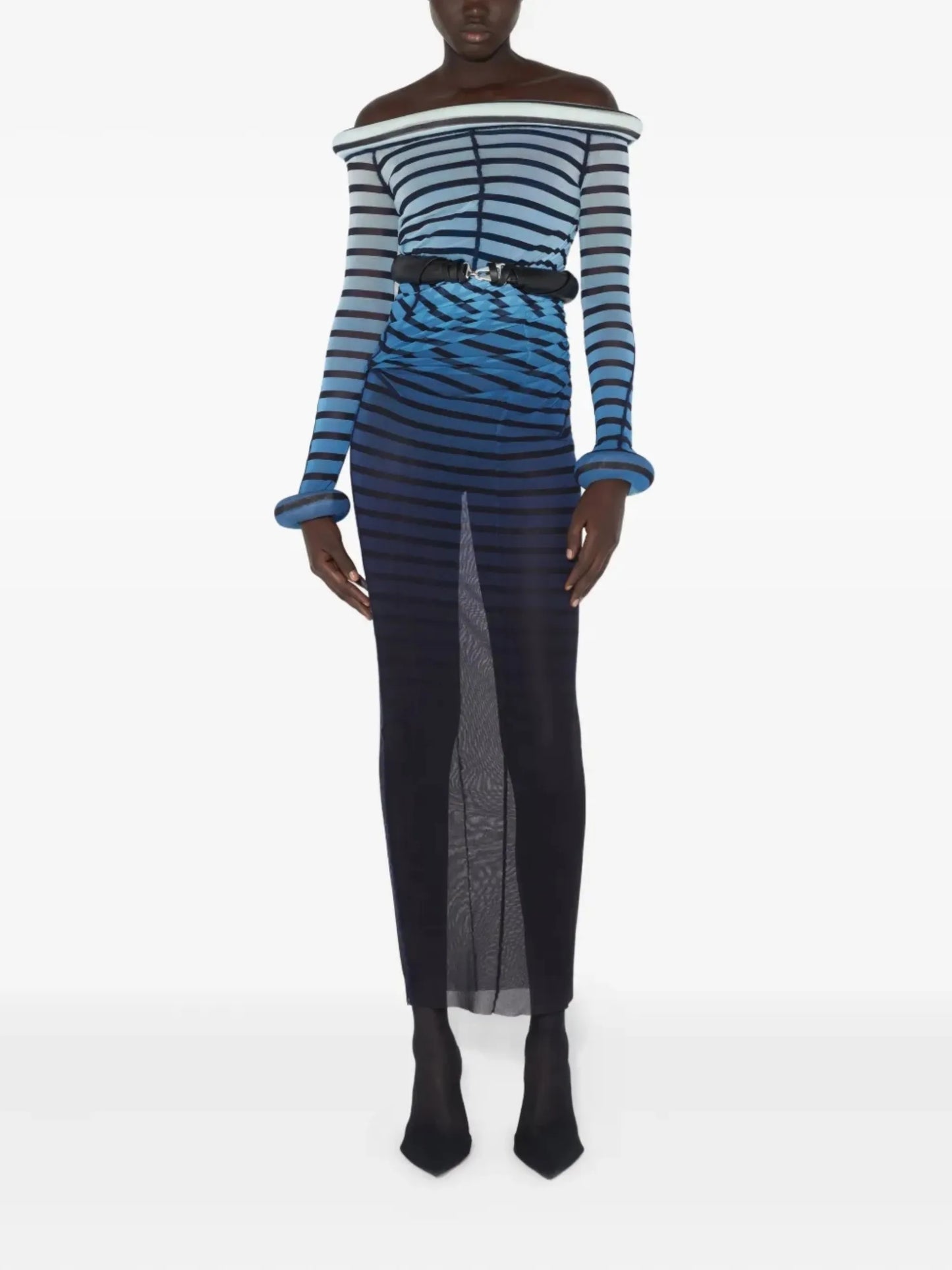 striped maxi dress
