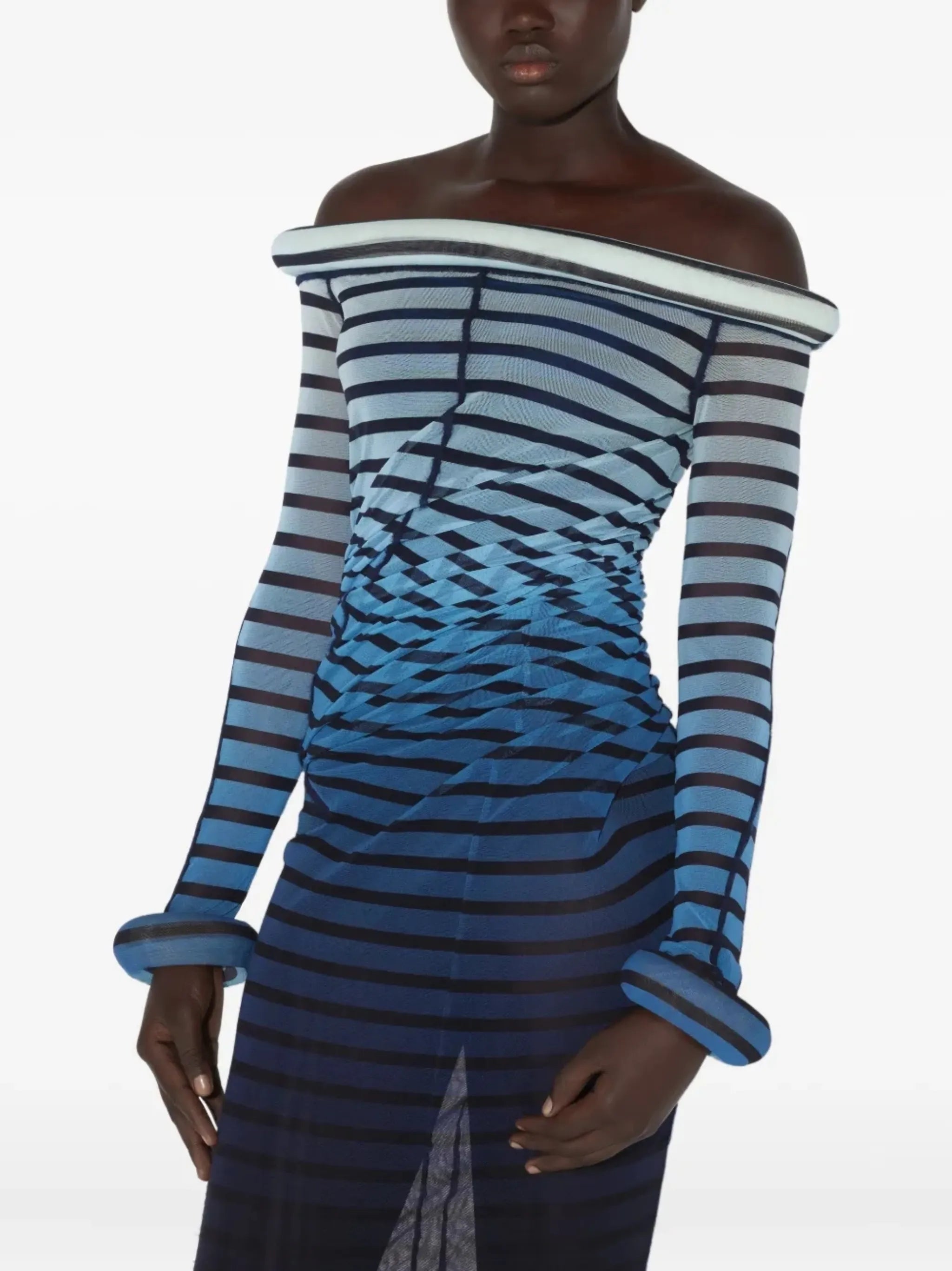 striped maxi dress