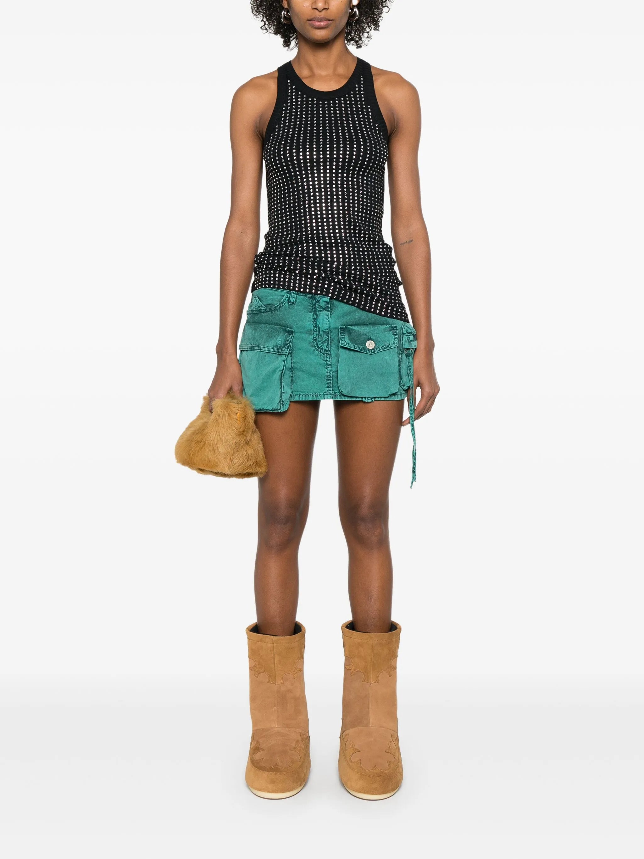 crystal-embellished tank top