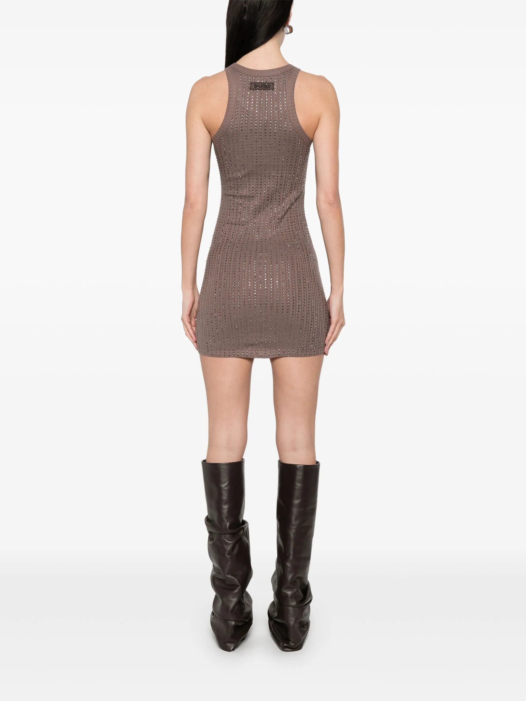 crystal-embellished mini dress