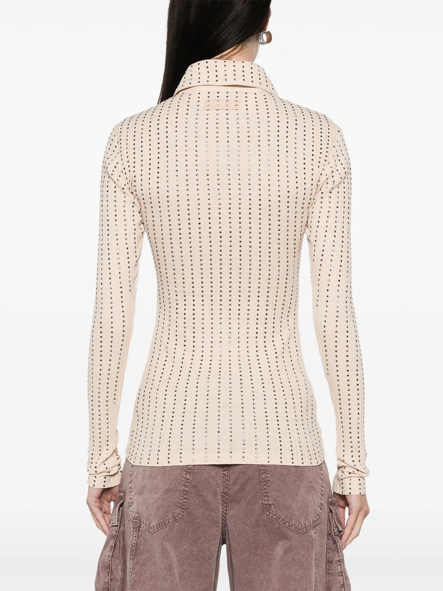 rhinestone-embellished polo shirt