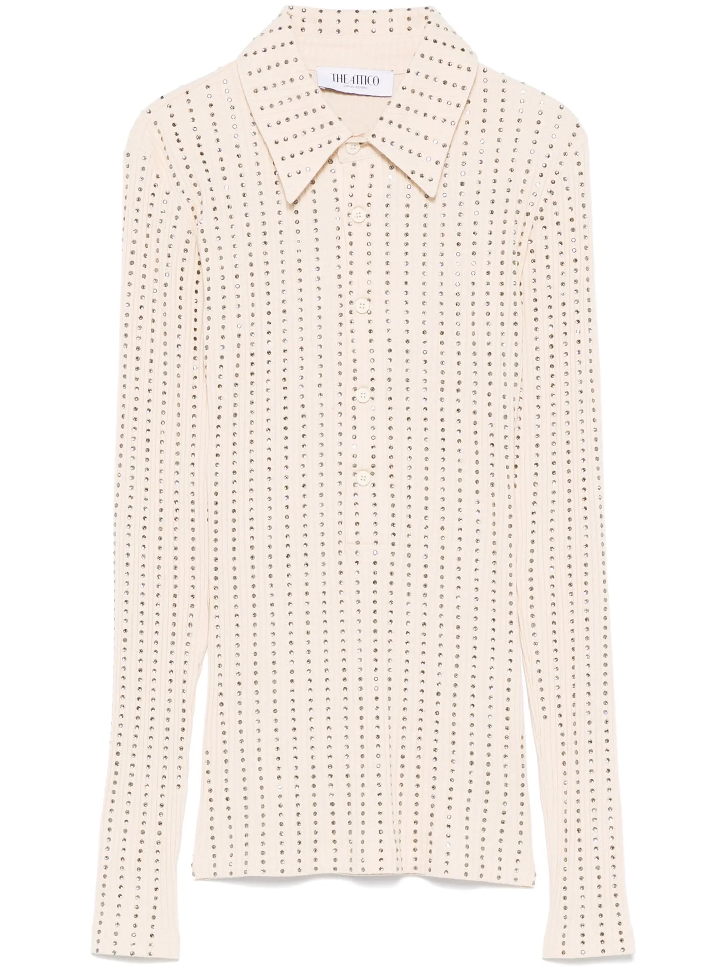 rhinestone-embellished polo shirt