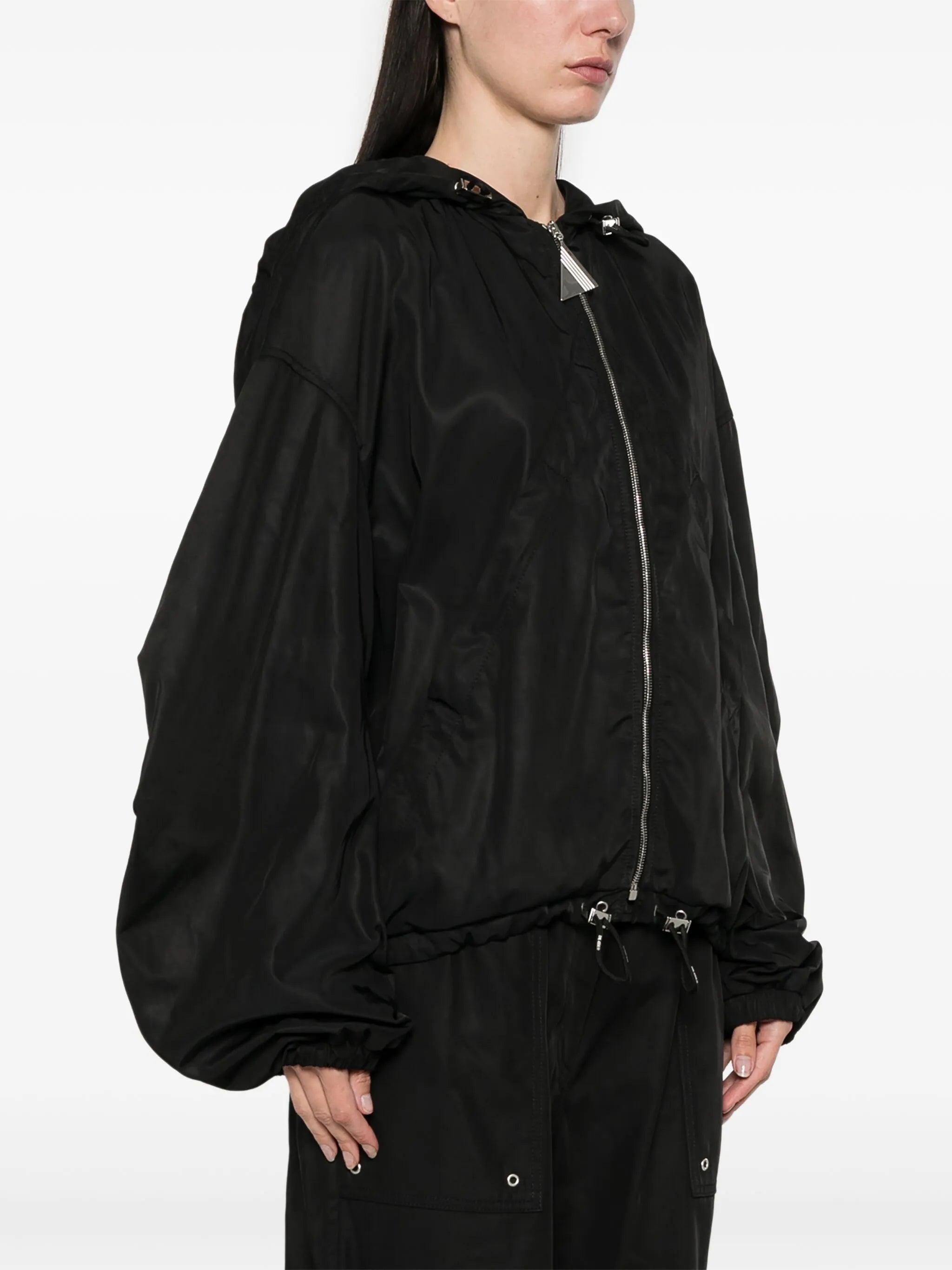 hooded bomber jacket