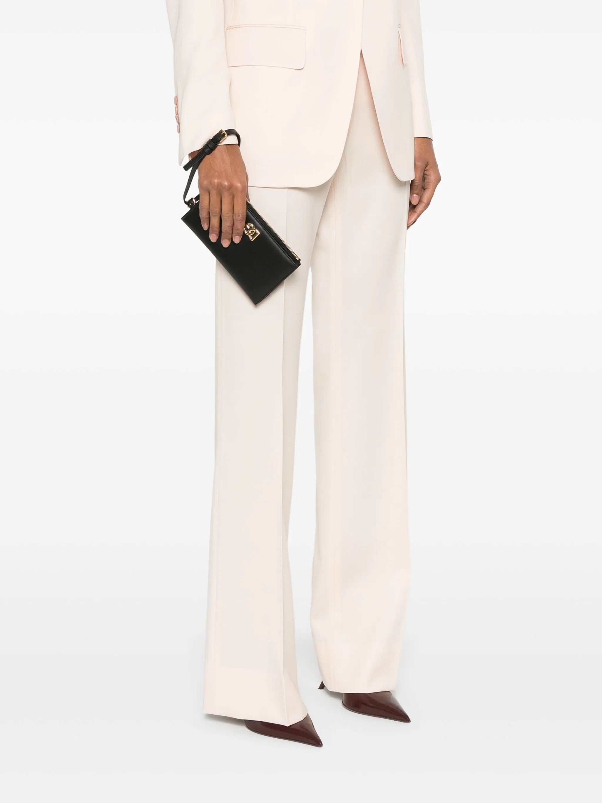 logo-lettering clutch bag