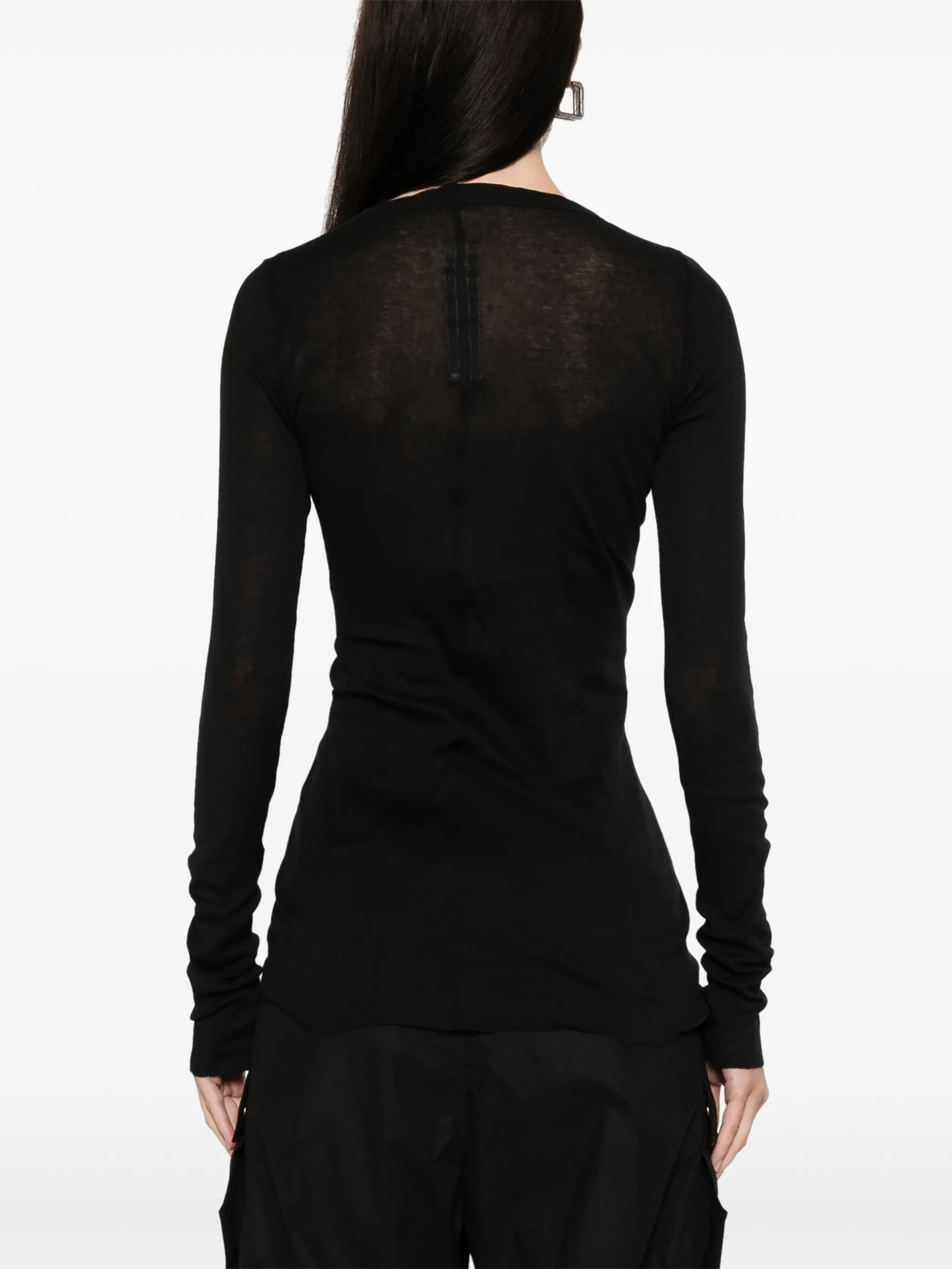 fine-ribbed long-sleeve T-shirt