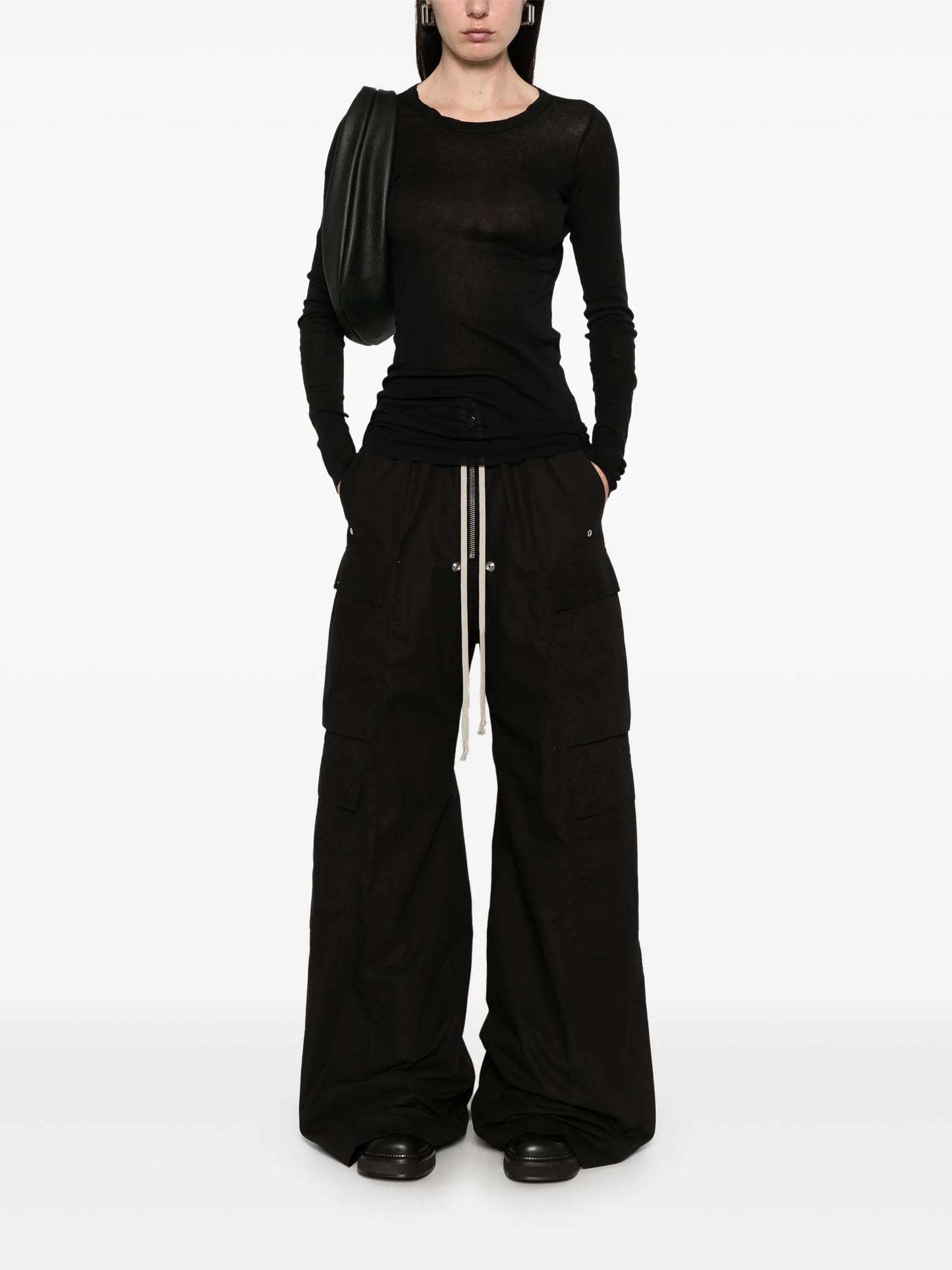 fine-ribbed long-sleeve T-shirt
