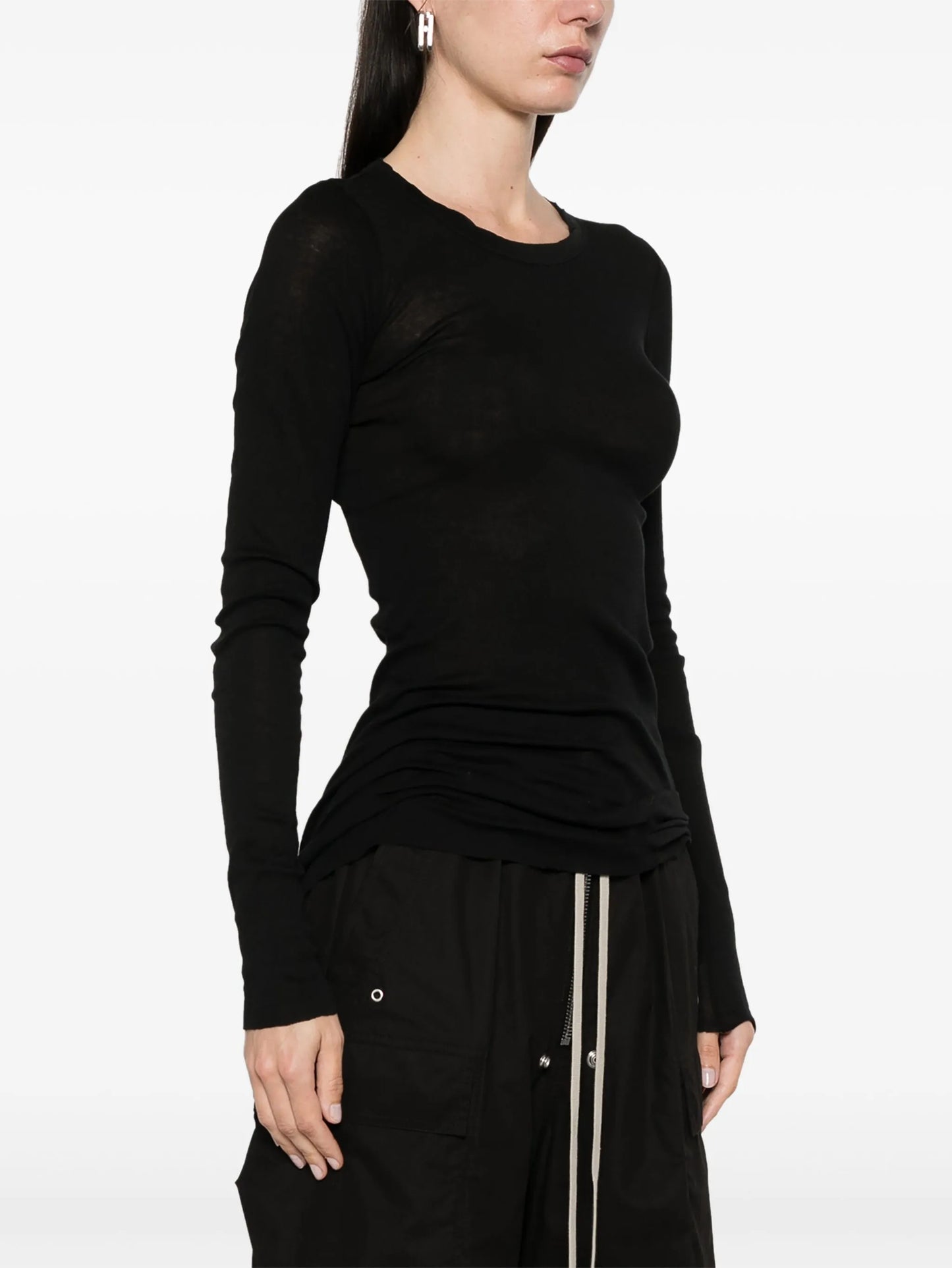 fine-ribbed long-sleeve T-shirt
