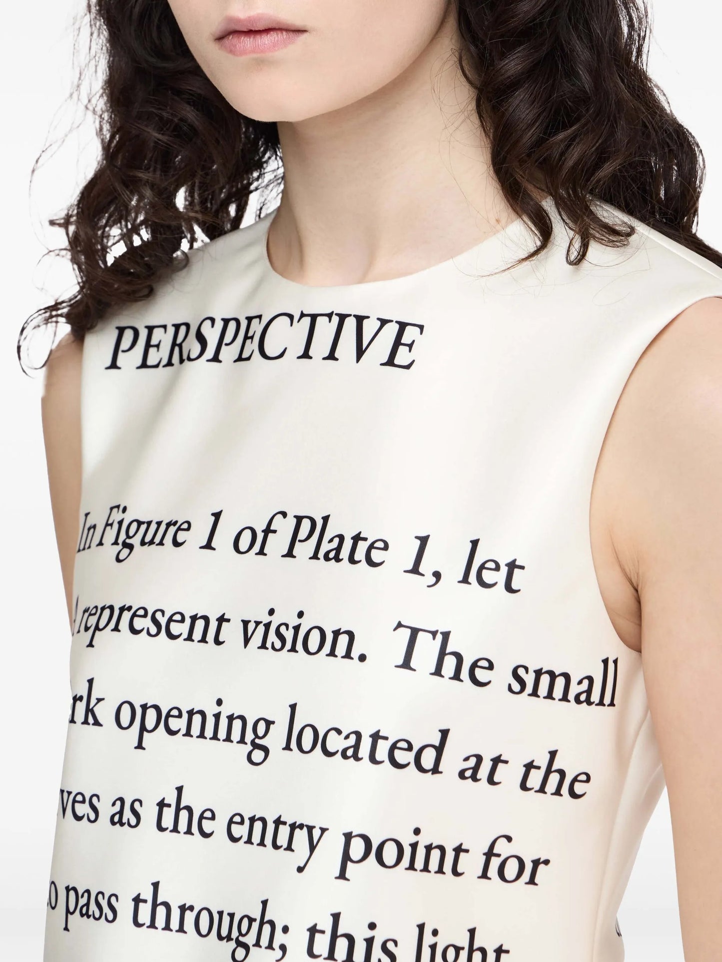 text-print tank top