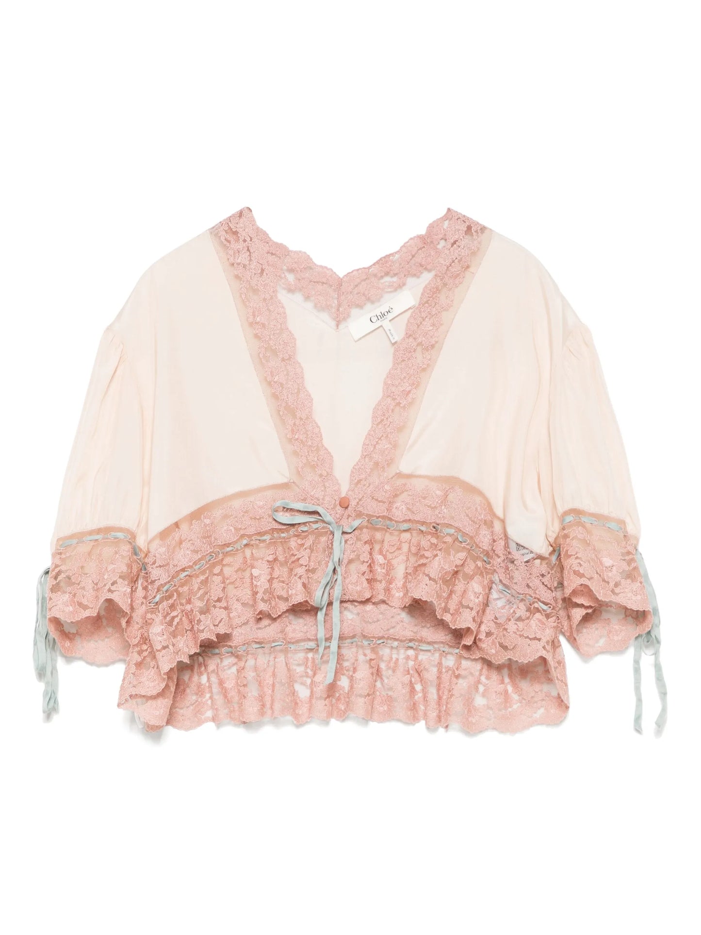 lace-trim blouse
