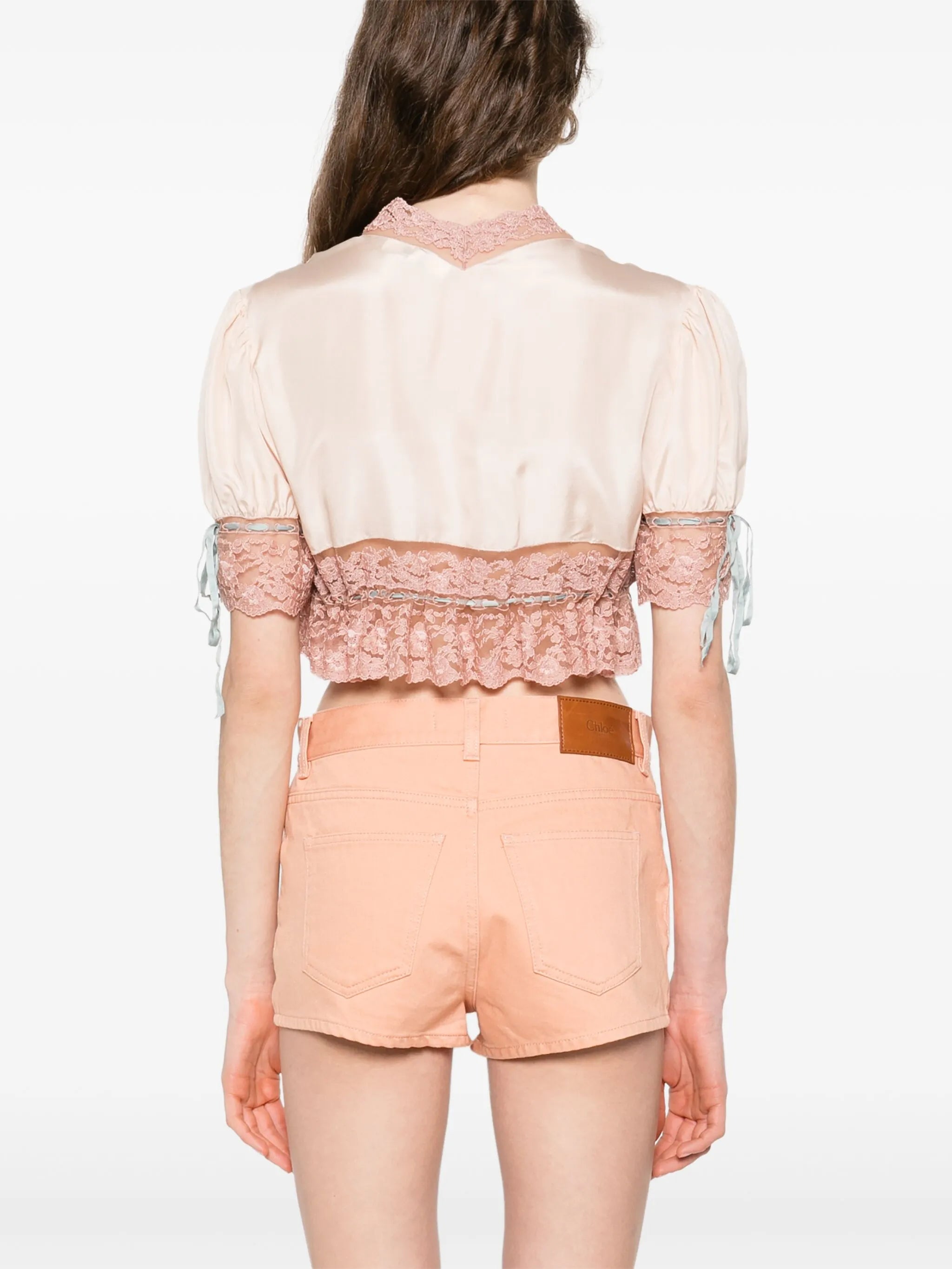 lace-trim blouse